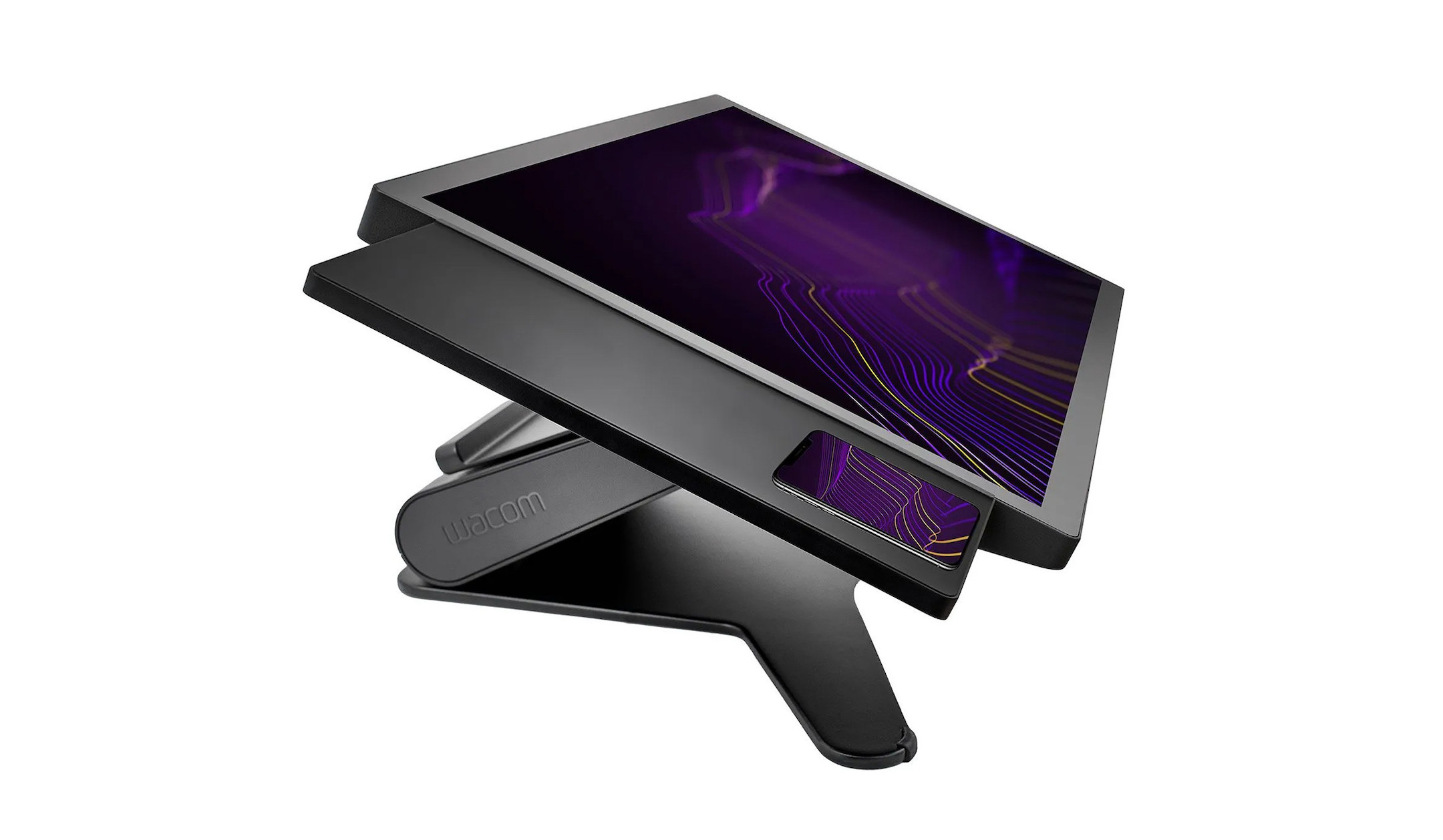 Wacom-Cintiq-Pro-27-opzetbakje-voor-toetsenbord-boeken-of-smartphone