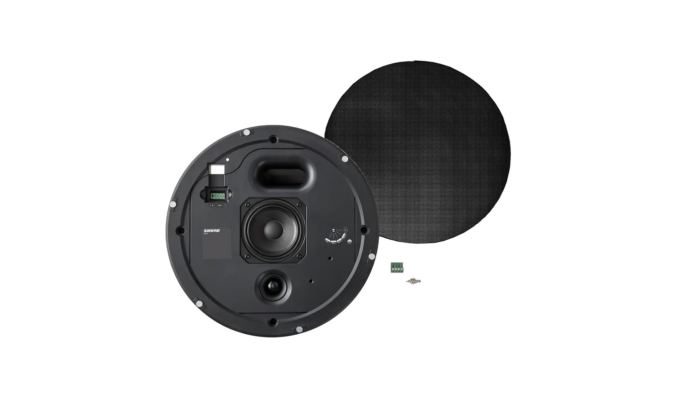 Shure-MXP-5-Passiver-Deckeneinbaulautsprecher-Schwarz