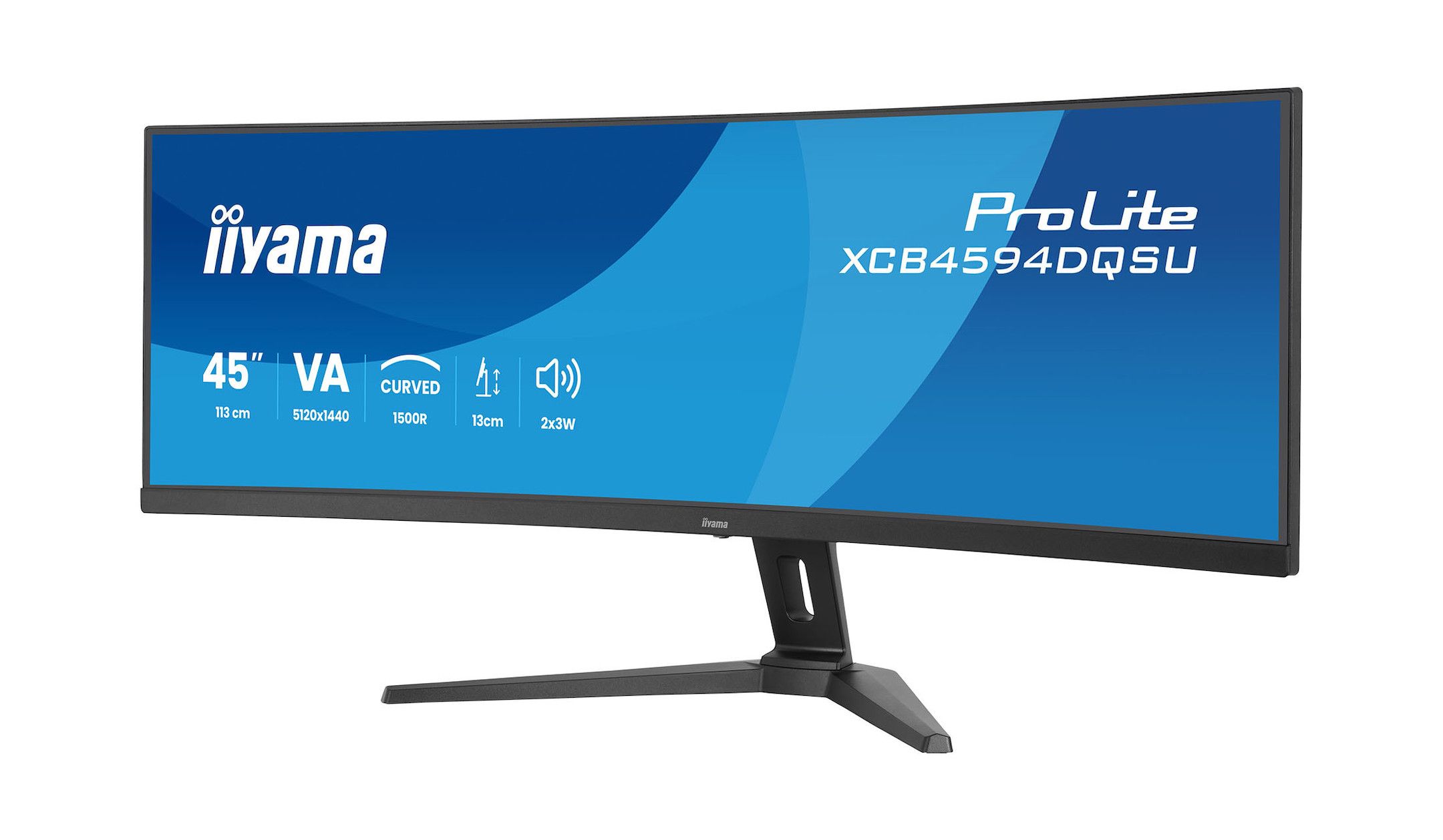 iiyama-ProLite-XCB4594DQSU-B1-45-ultrabreiter-Curved-Monitor-mit-Dual-QHD-Auflosung-und-hohenverstellbarem-Standfuss-Demoware