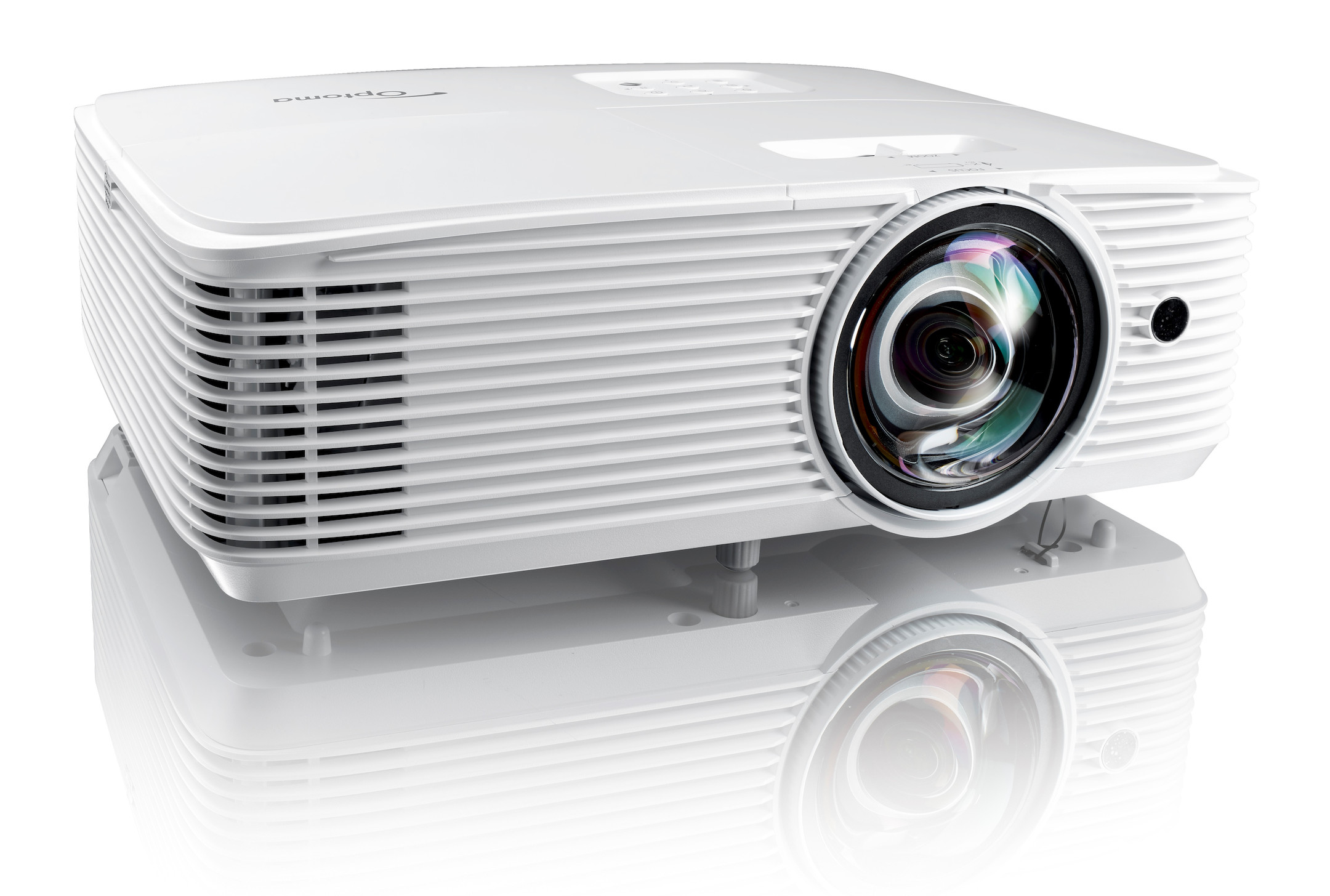 Optoma-GT500XR-XGA-Kurzdistanzprojektor-fur-Wohnzimmer-und-Wohnraume-Demoware-Platin