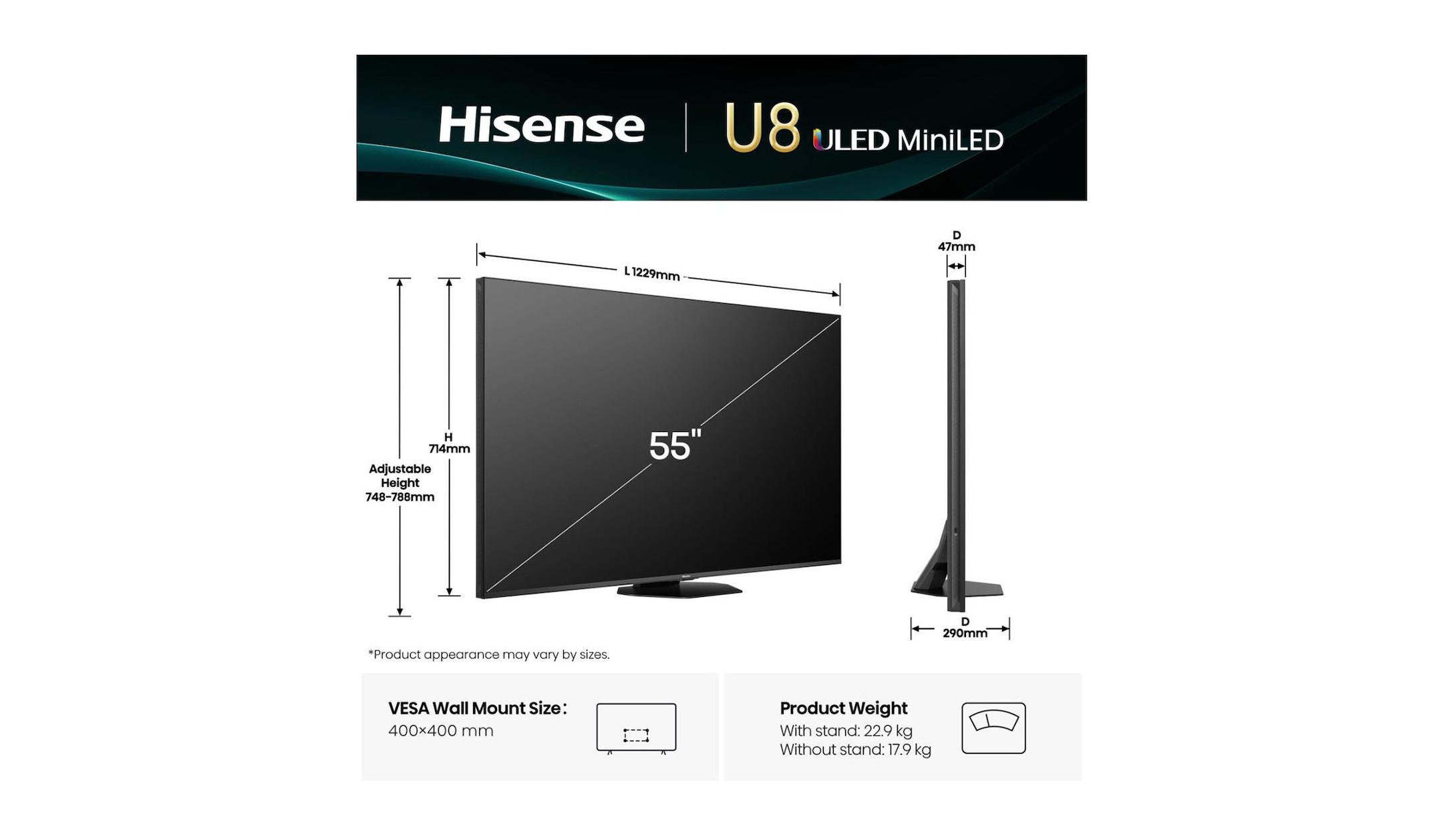 Hisense-55U8Q-55-ULED-MiniLED-Smart-TV-4K-165-Hz-Demoware