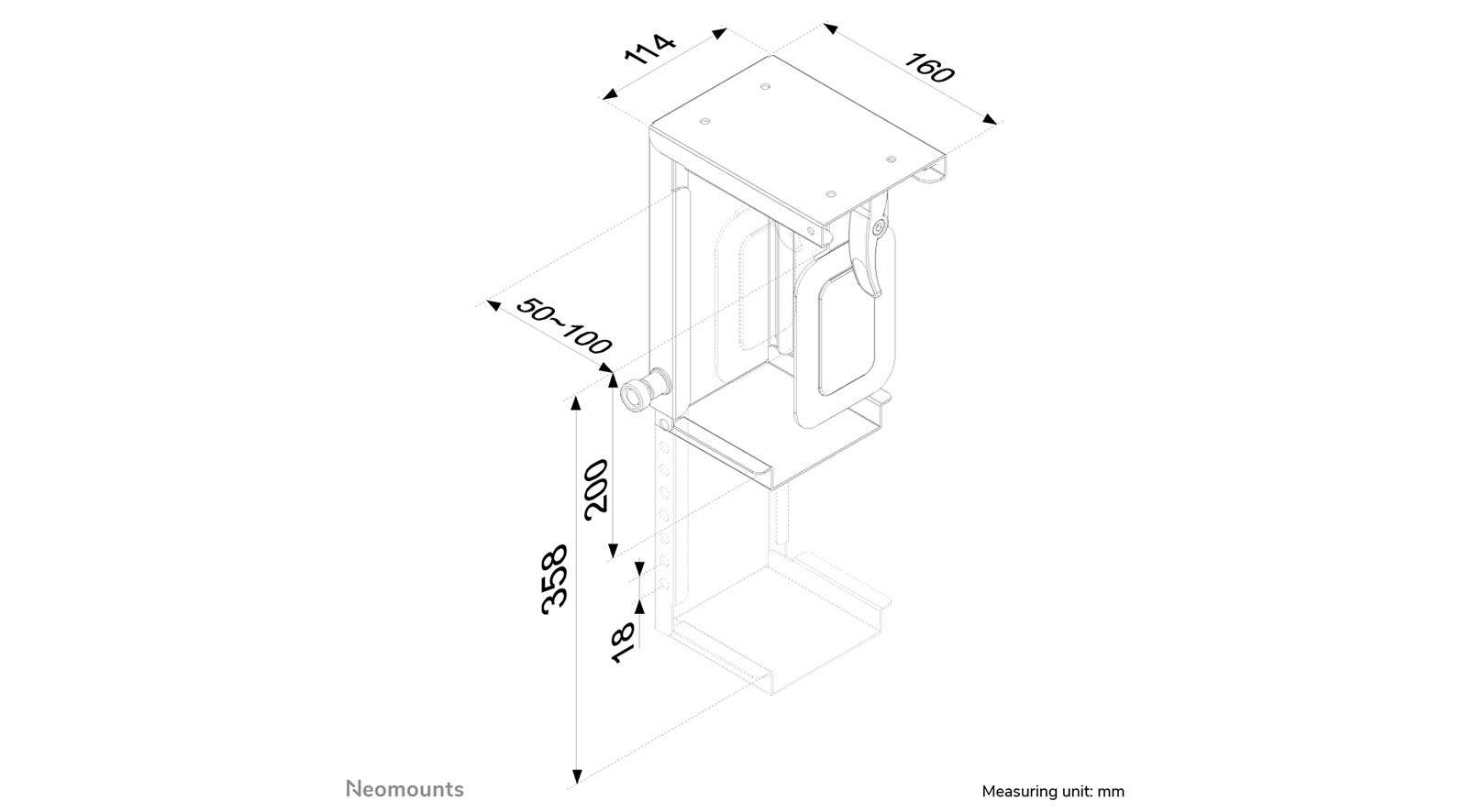 Neomounts-CPU-D075BLACK-CPU-PC-bevestiging