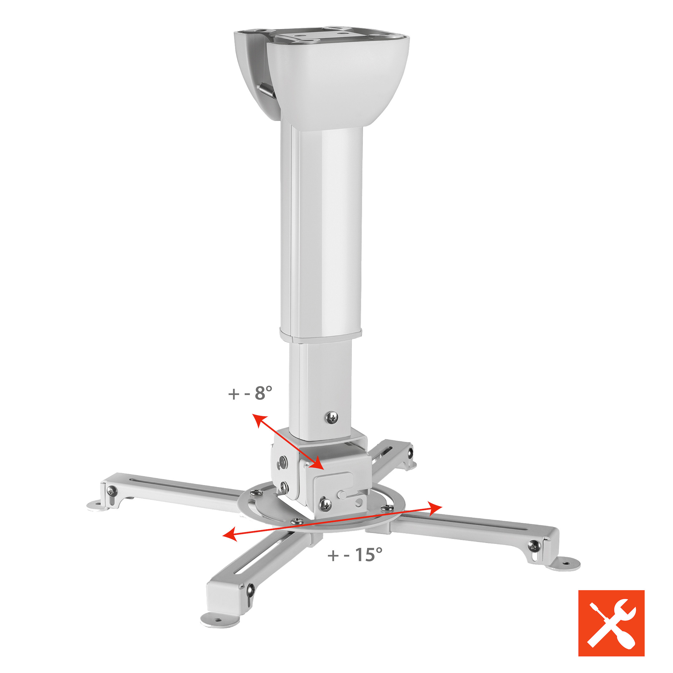 Celexon-plafondbeugel-universeel-Multicel-3040-Pro-wit