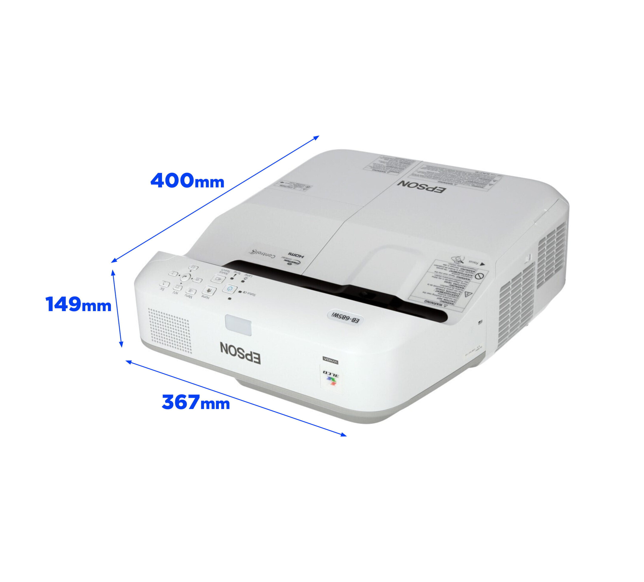 EPSON EB-685Wi 3LCD WXGA interaktiver Ultrakurzdistanzprojektor 1280x800 16:10 3500 Lumen 16W Lautsp