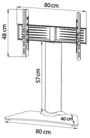 VCM-TV-Tisch-Standfuss-Windoxa-Maxi-Mattglas