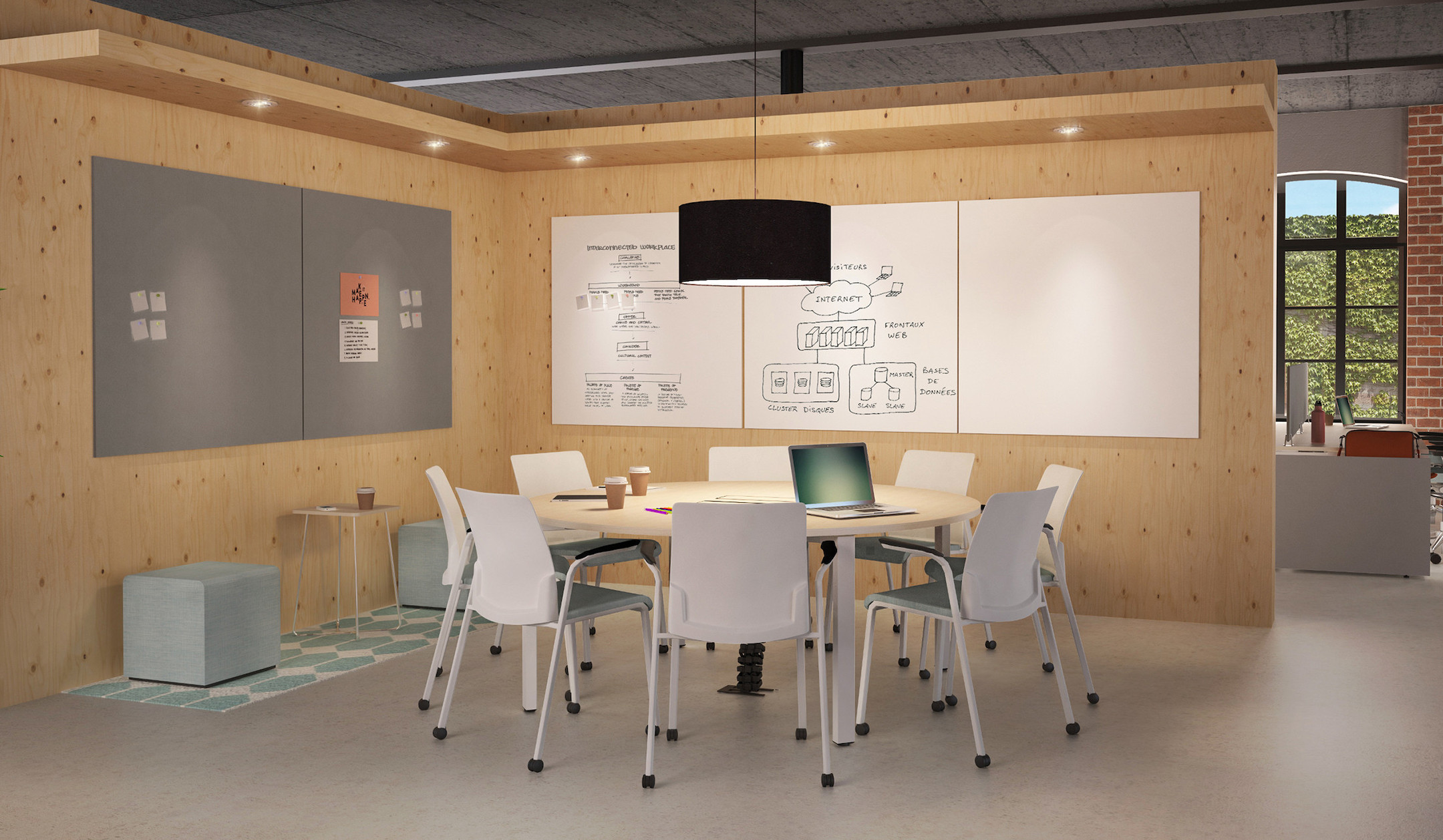 Steelcase-FrameFour-runder-Konferenztisch-fur-spontane-Meetings-und-offene-Zusammenarbeit