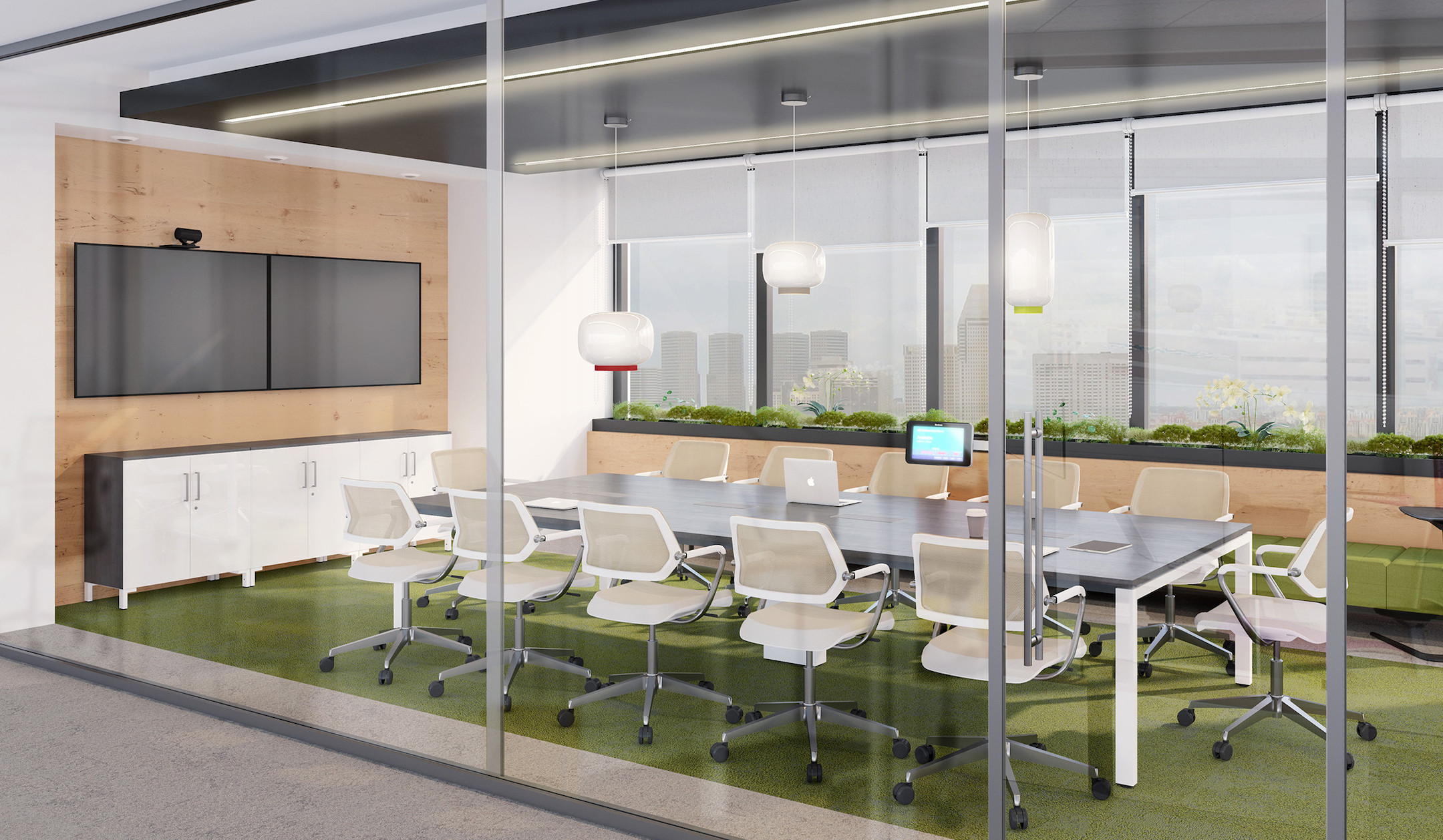 Steelcase-FrameFour-rechteckiger-Konferenztisch