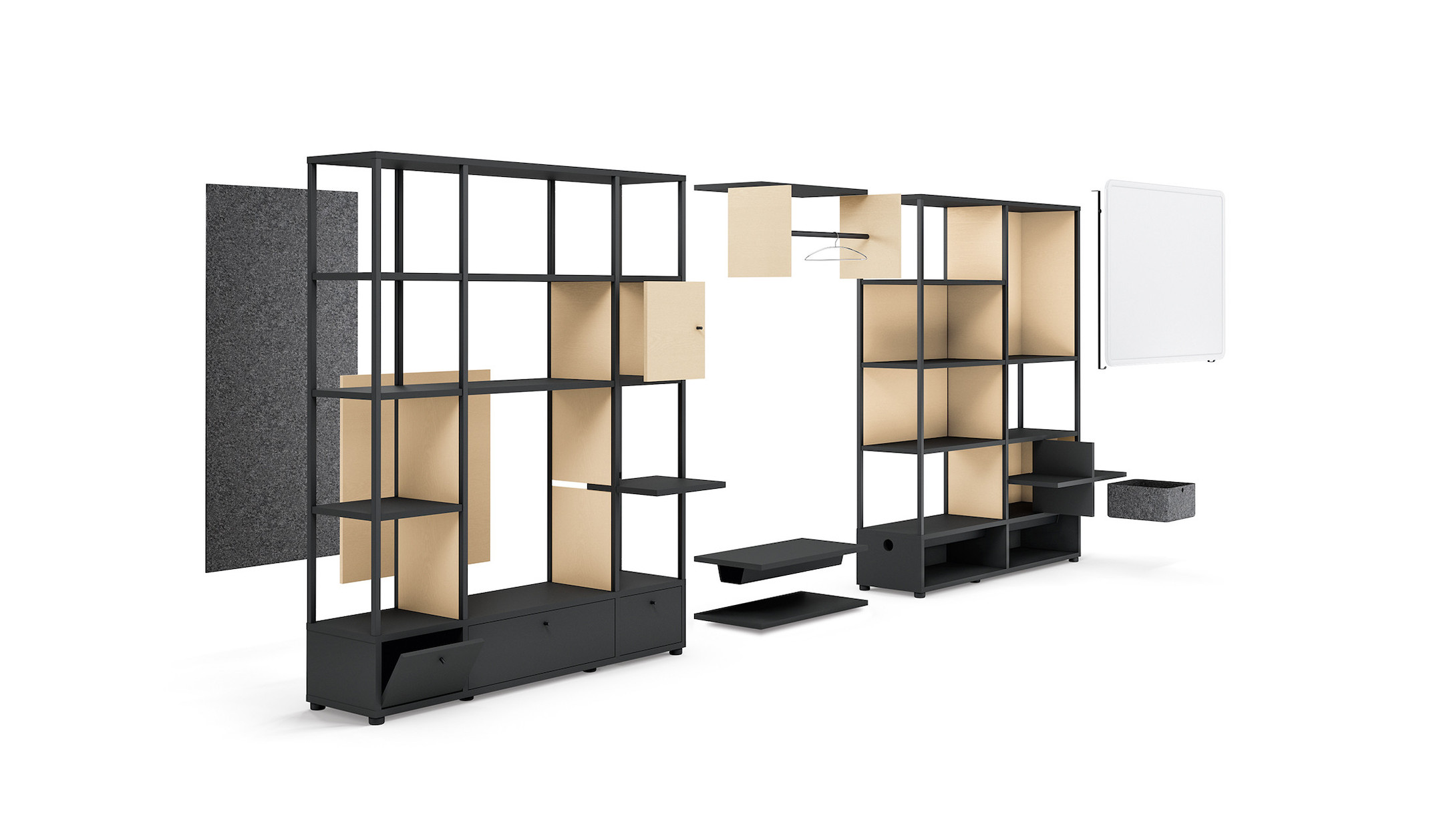 Sedus-se-matrix-Schrank-Regal-Modul-hybrider-Stauraum-mit-abschliessbarem-Unterschrank-und-Sichtschutz-fur-Open-Spaces