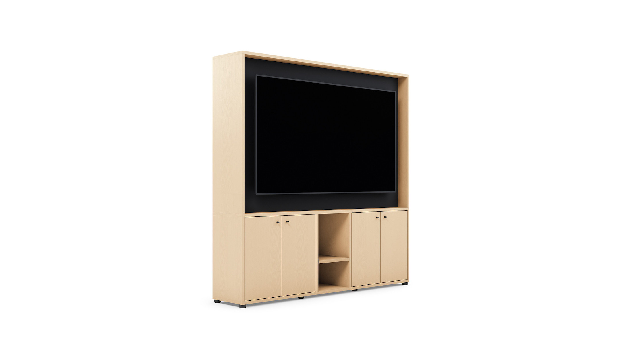 Sedus-se-matrix-Monitormodul-strukturierende-Medienwand-fur-hybride-Meetings