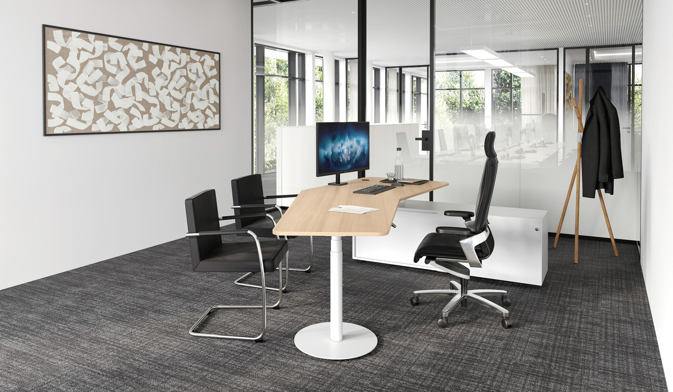 Bene-CONSULT-PURE-LIFT-W10-hohenverstellbares-Tischsystem-mit-Stauraum-und-Schreibtisch