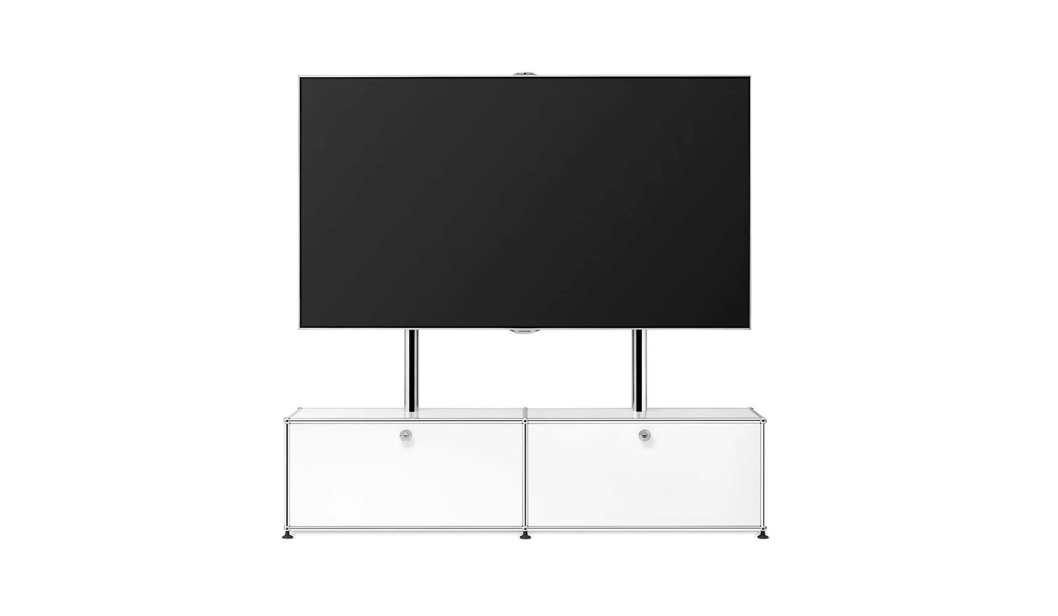 infoWERK-FM150-lowBOARD-mit-Halterung-fur-Displays-bis-86-Zoll-fur-elegante-Besprechungsraume