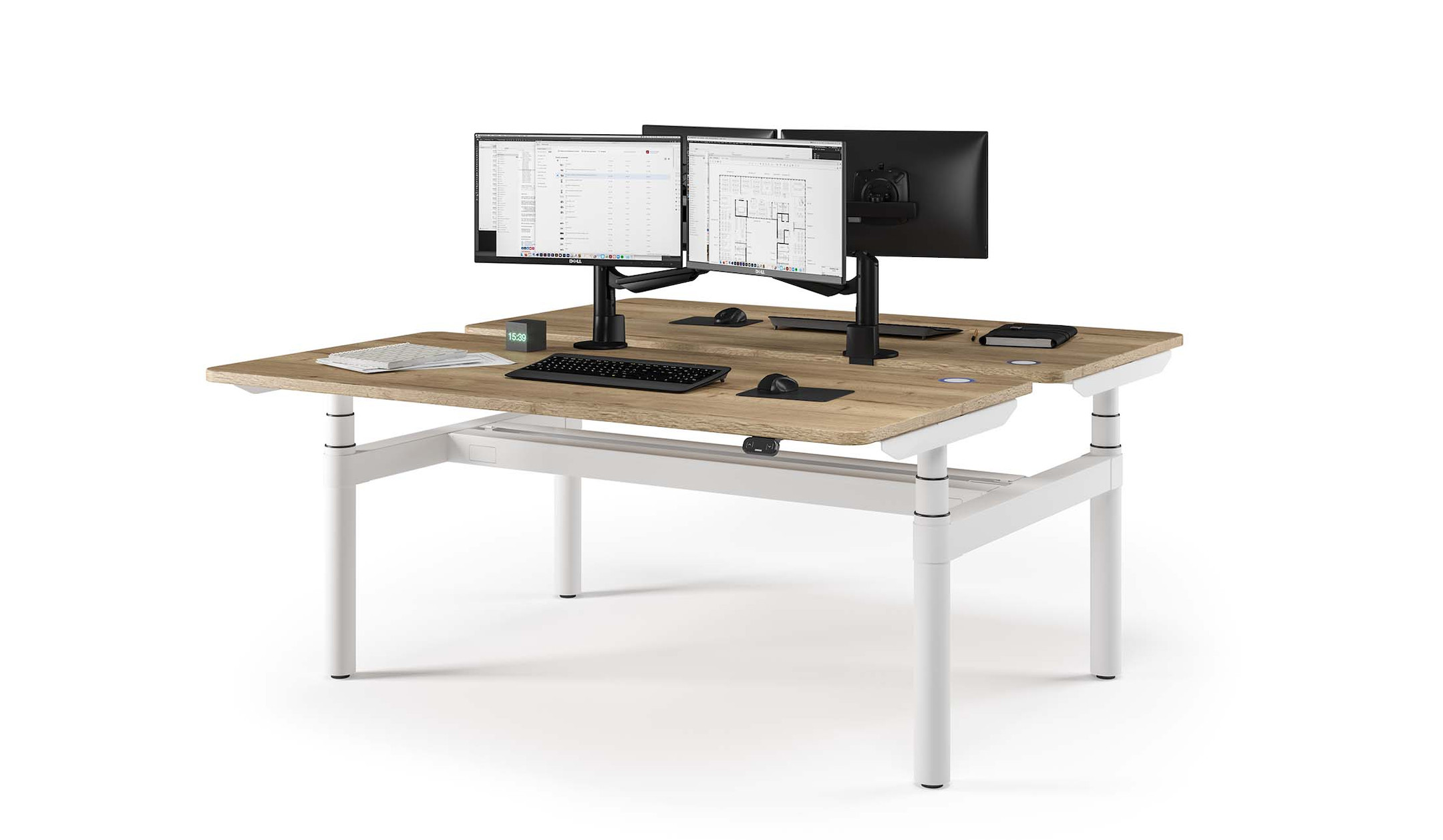 ASSMANN-Tensos-Compact-elektrisch-hohenverstellbarer-Doppelarbeitsplatz-fur-ergonomische-Teamarbeit