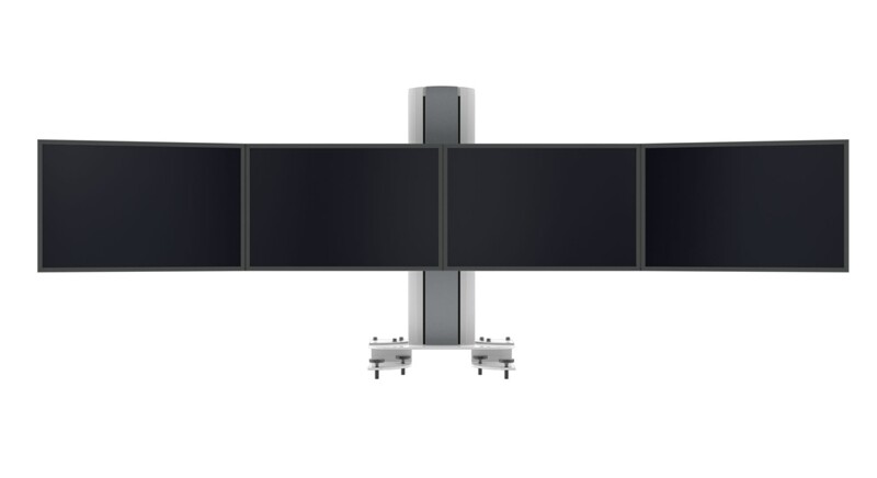 SMS-Flatscreenstandfuss-Multi-Control-2xTriple-Boom-weiss