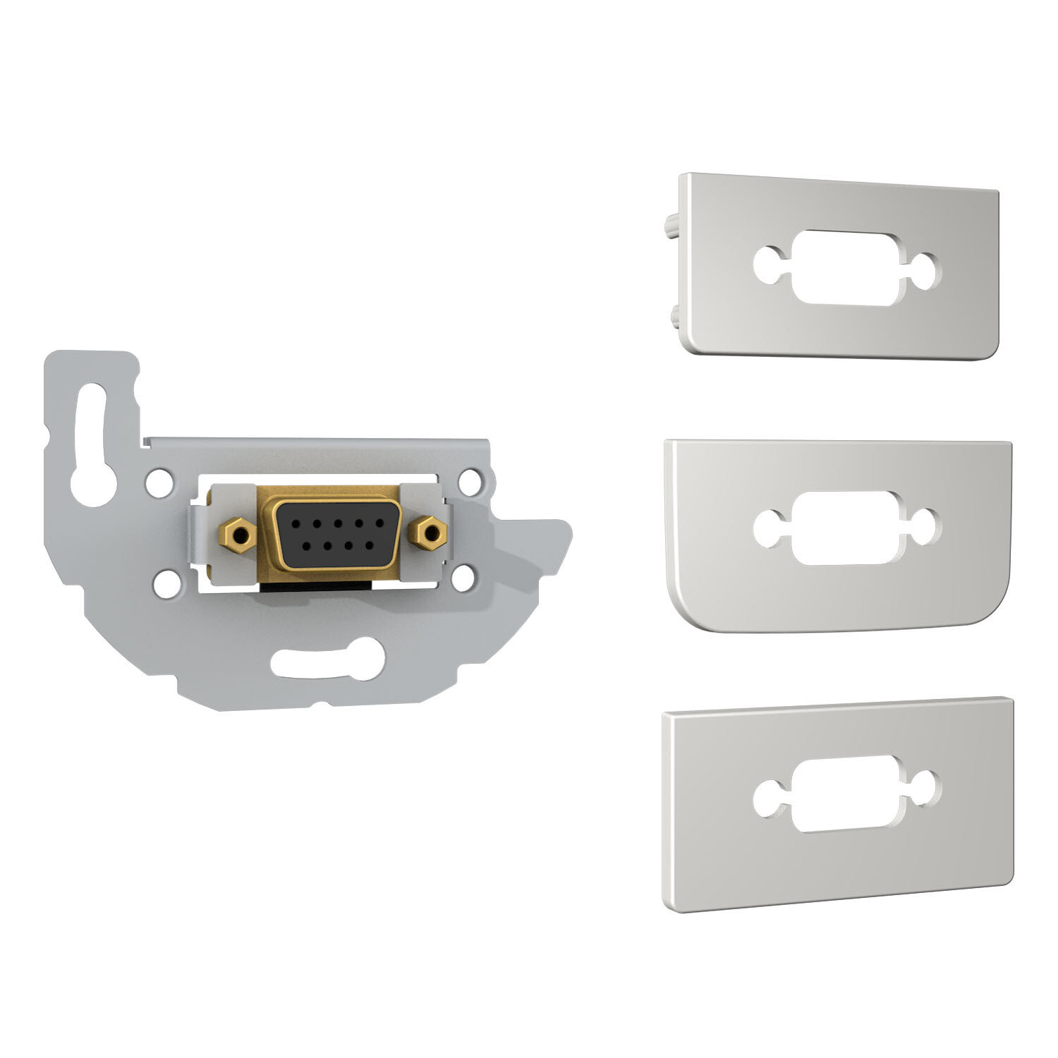 Kindermann-Konnect-design-click-RS232-9-Pin-Anschlussblende-mit-Kabelpeitsche