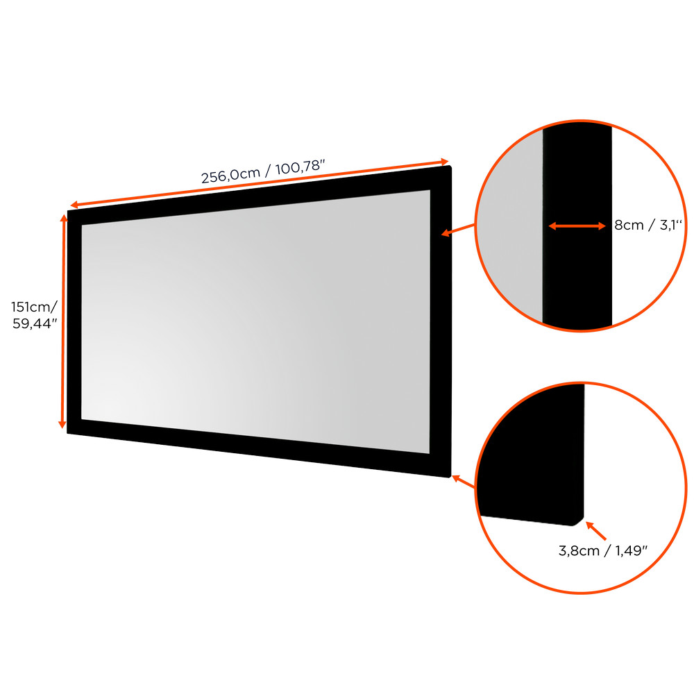 celexon-basic-frame-scherm-110-240x135-cm-16-9-4K-Full-HD-3D-projectiescherm-met-plug-in-systeem-voor-thuisbioscopen-strak-gespannen-doek-voor-zeer-goede-vlakheid-projectiescherm-voor-wandmontage