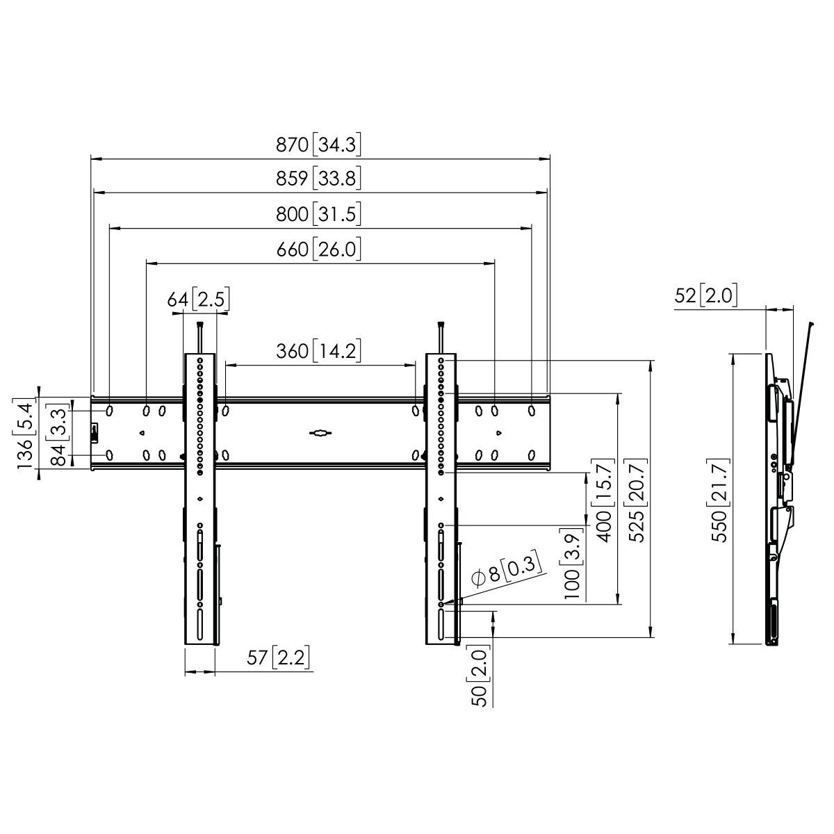 Vogels-PFW-6810-Display-Wandhalterung-neigbar
