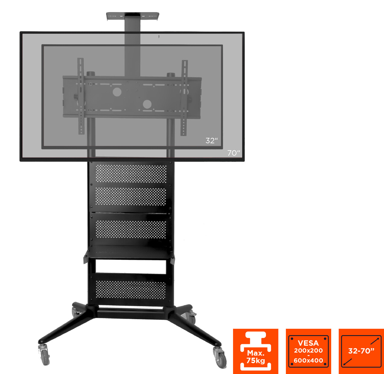 Celexon-Economy-hoogte-verstelbare-Display-Rolwagen-Adjust-3270M