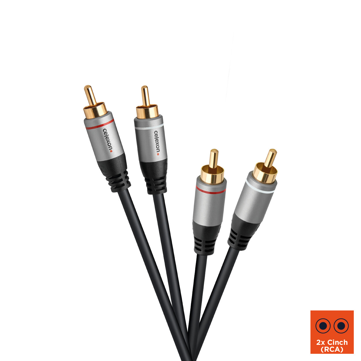 celexon-2x-Cinch-Stereo-Audiokabel-3-0m-Professional-Line