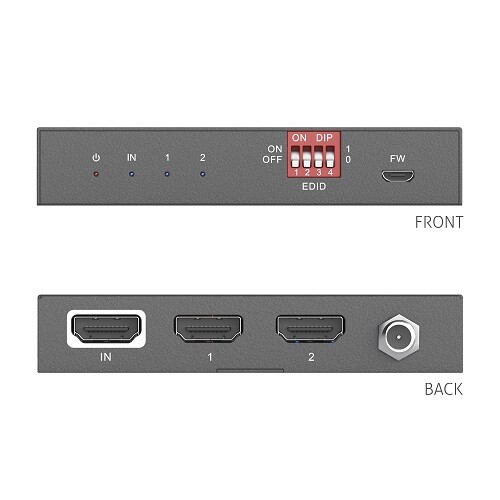 OneAV-1x2-4K-18Gbps-HDMI-Splitter-met-Scaler