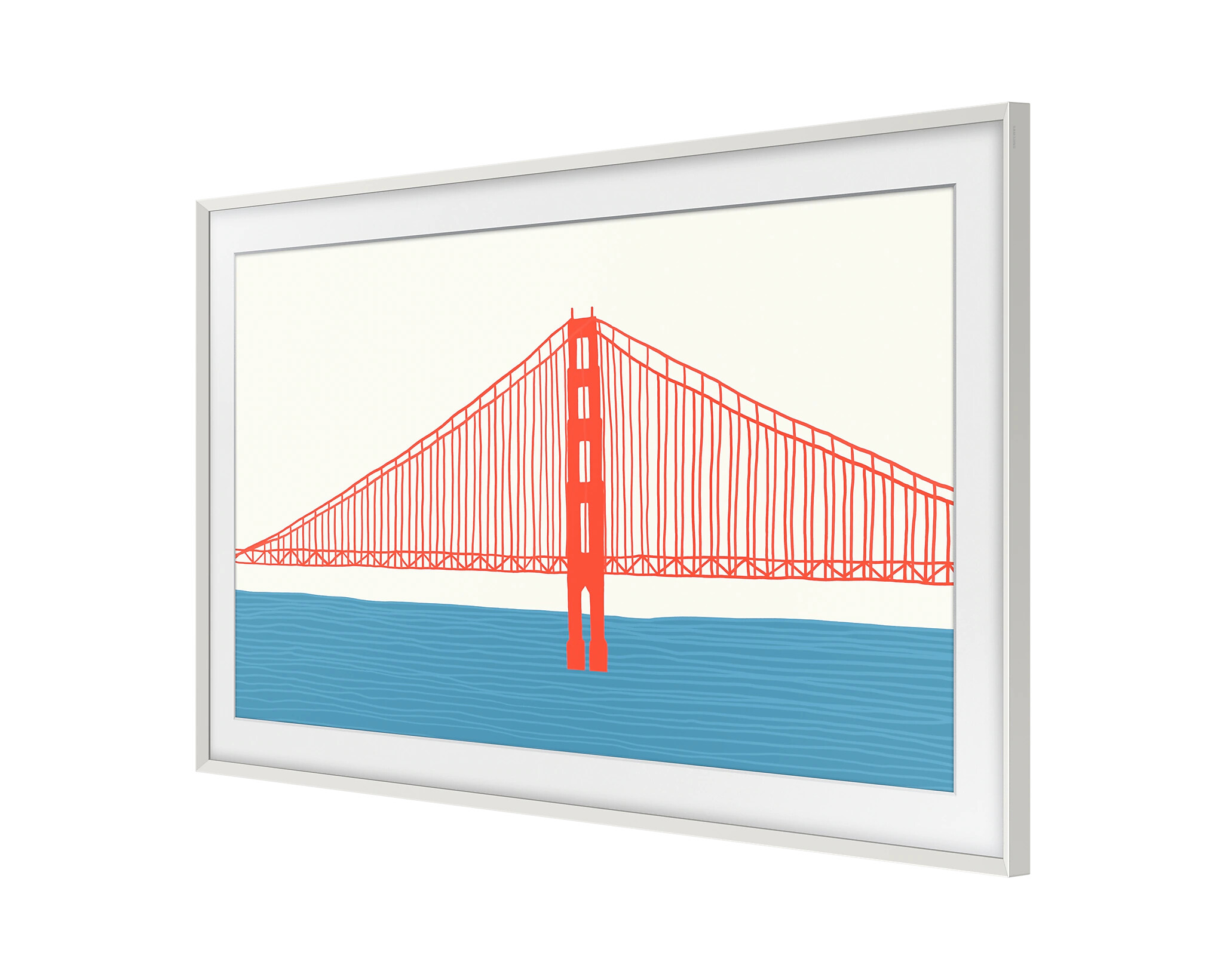 Samsung-The-Frame-65-Rahmen-Abgeschragt-in-Weiss