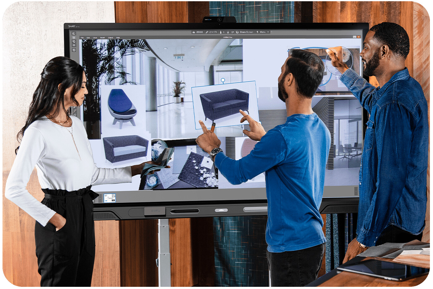 SMART-Board-86-QX286-Pro-interaktives-Touch-Display