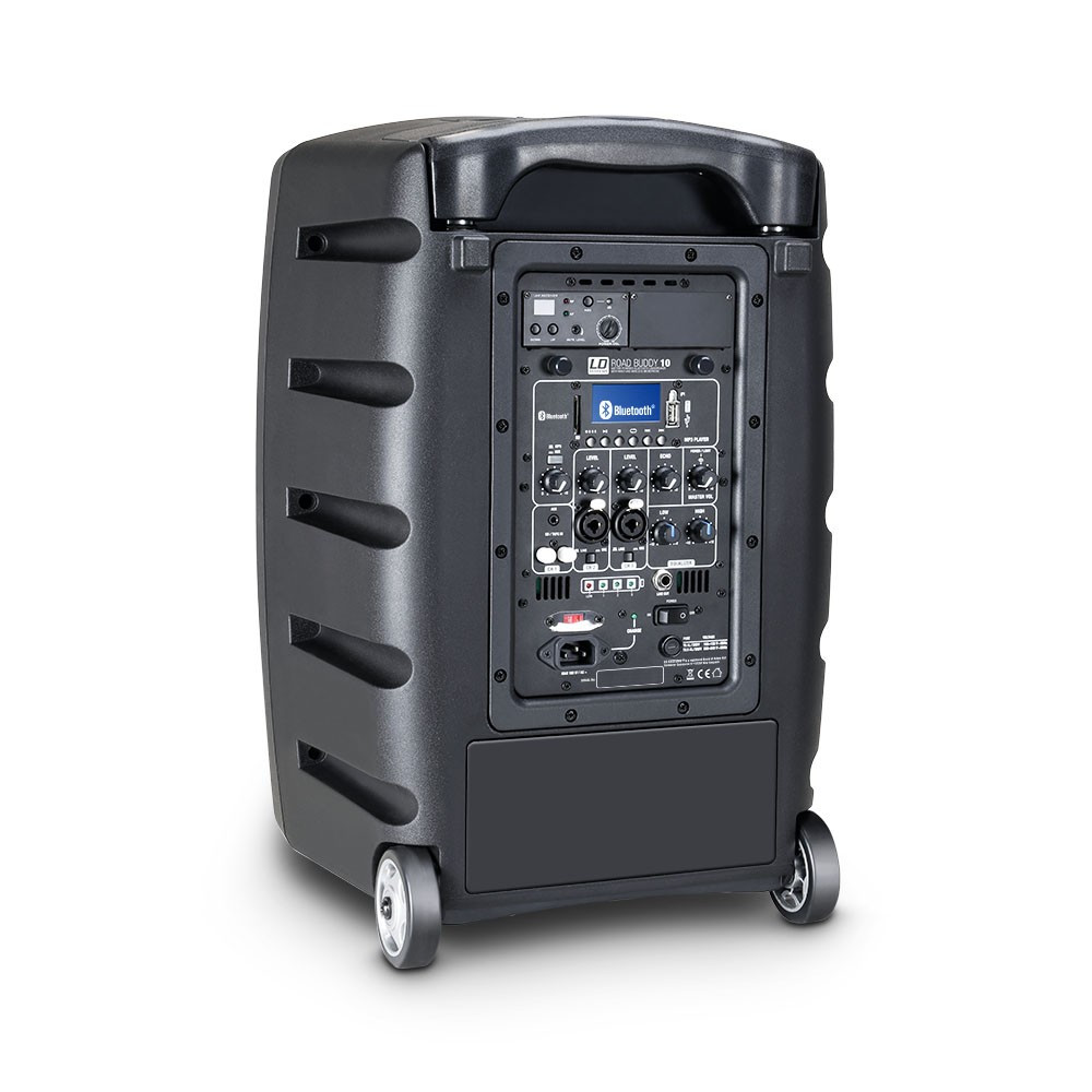 LD-Systems-ROADBUDDY-10-Akkubetriebener-Bluetooth-Lautsprecher-mit-Mixer-und-Funkmikrofon