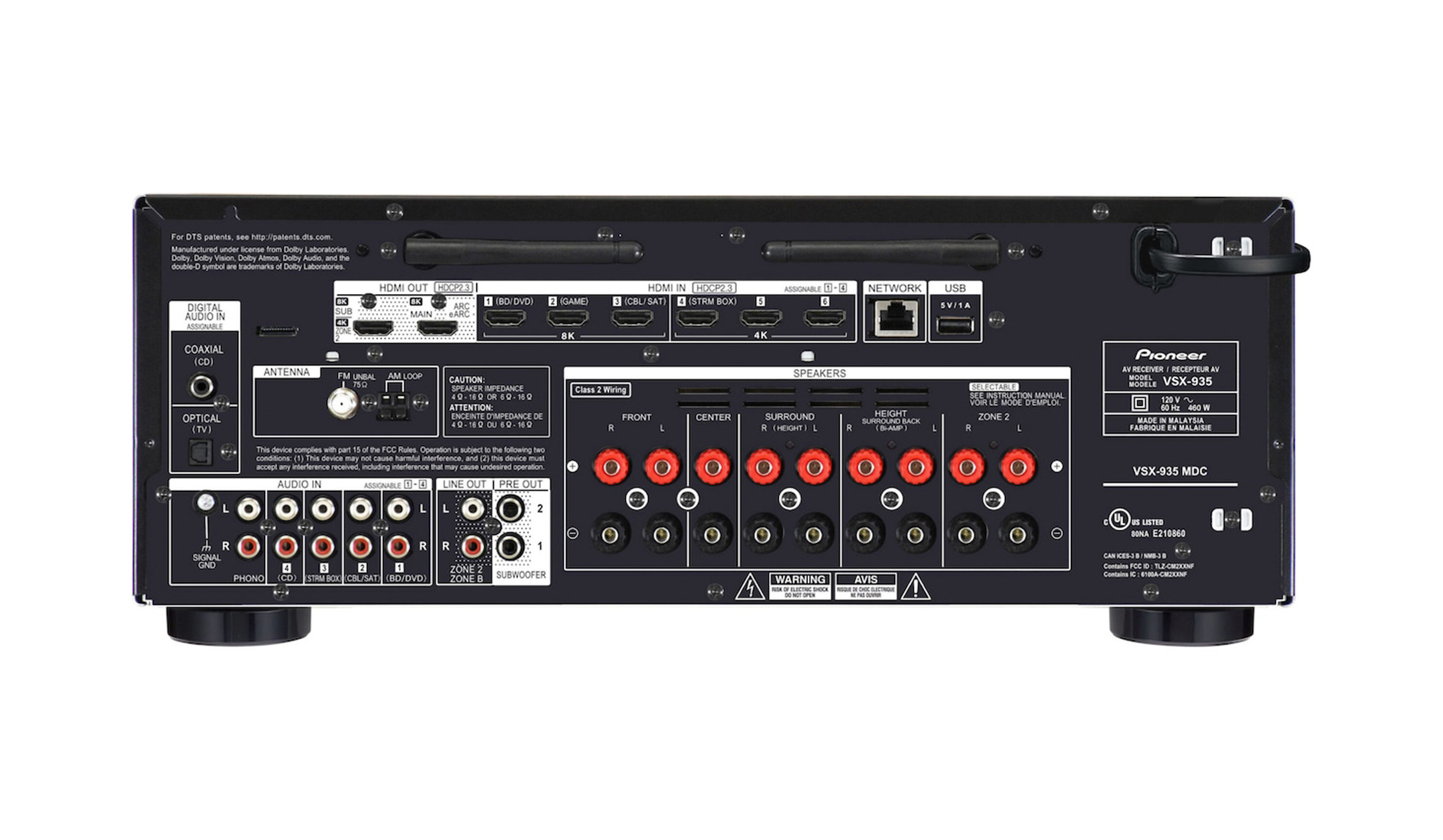 Pioneer-VSX-935-7-2-kanaals-netwerk-AV-receiver-zwart-Demo