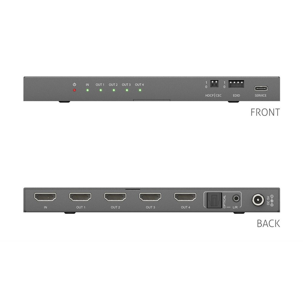 Purelink-PureTools-1x4-HDMI2-1-splitter-48Gbps-8K-60Hz-4-2-0-12-bit-Audio-De-Embedding-en-Signaalbeheer