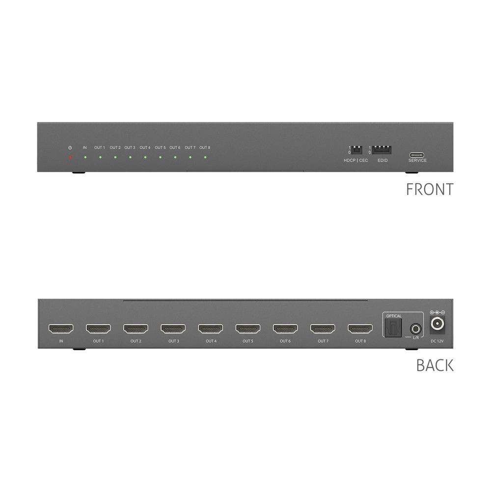 Purelink-PureTools-1x8-HDMI2-1-splitter-48Gbps-8K-60Hz-4-2-0-12-bit-Audio-De-Embedding-en-Signaalbeheer