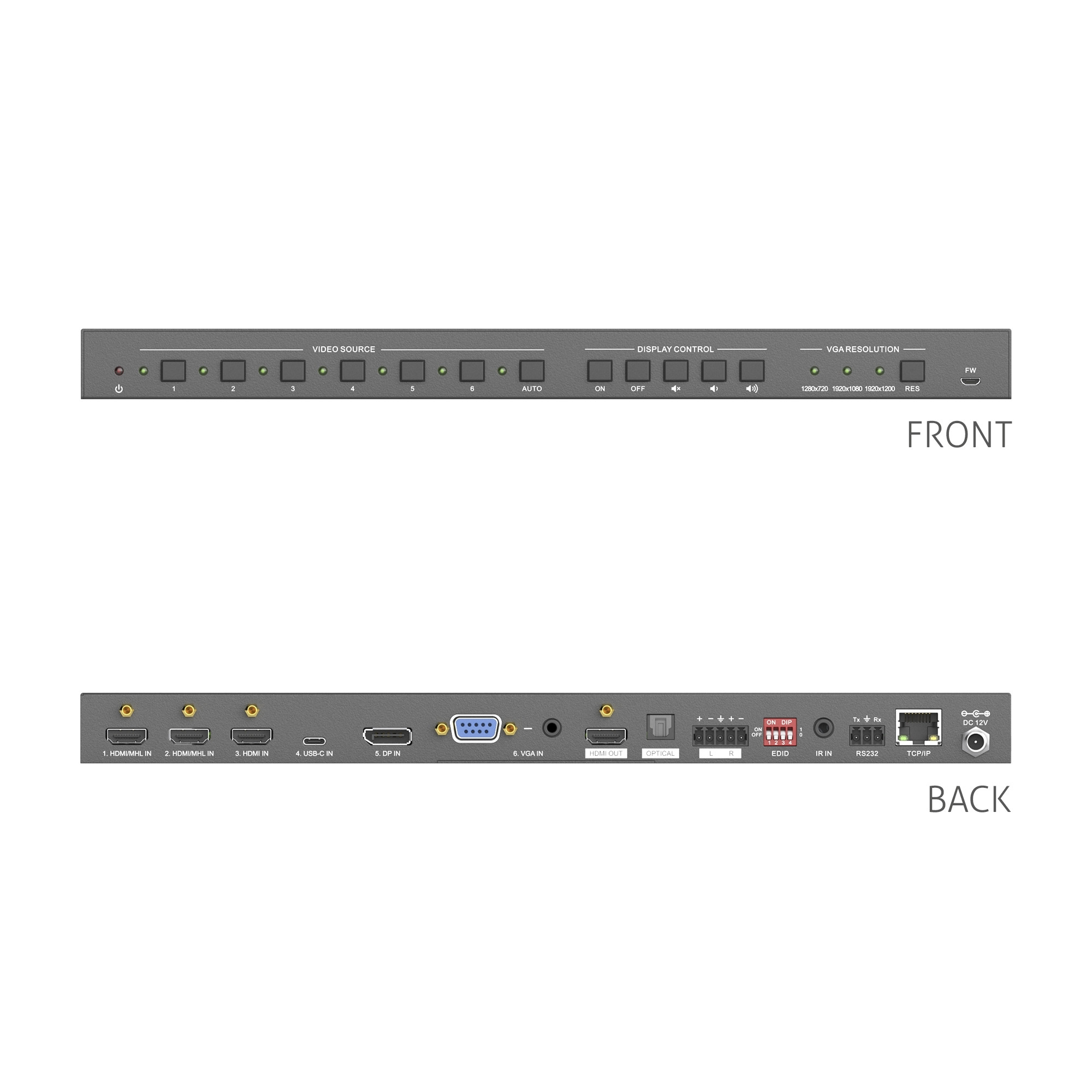 Purelink-PT-PSW-61E-6x1-4K-18Gpbs-Multiformat-Presentatieschakelaar-met-Scaler