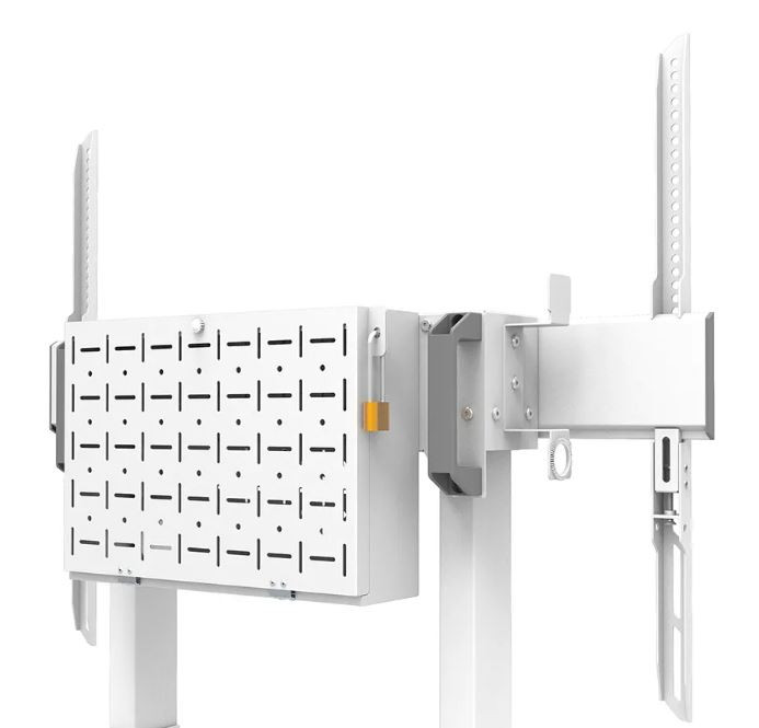 Neomounts-FL55-875WH1-gemotoriseerde-vloerstandaard-voor-55-100-schermen-Wit