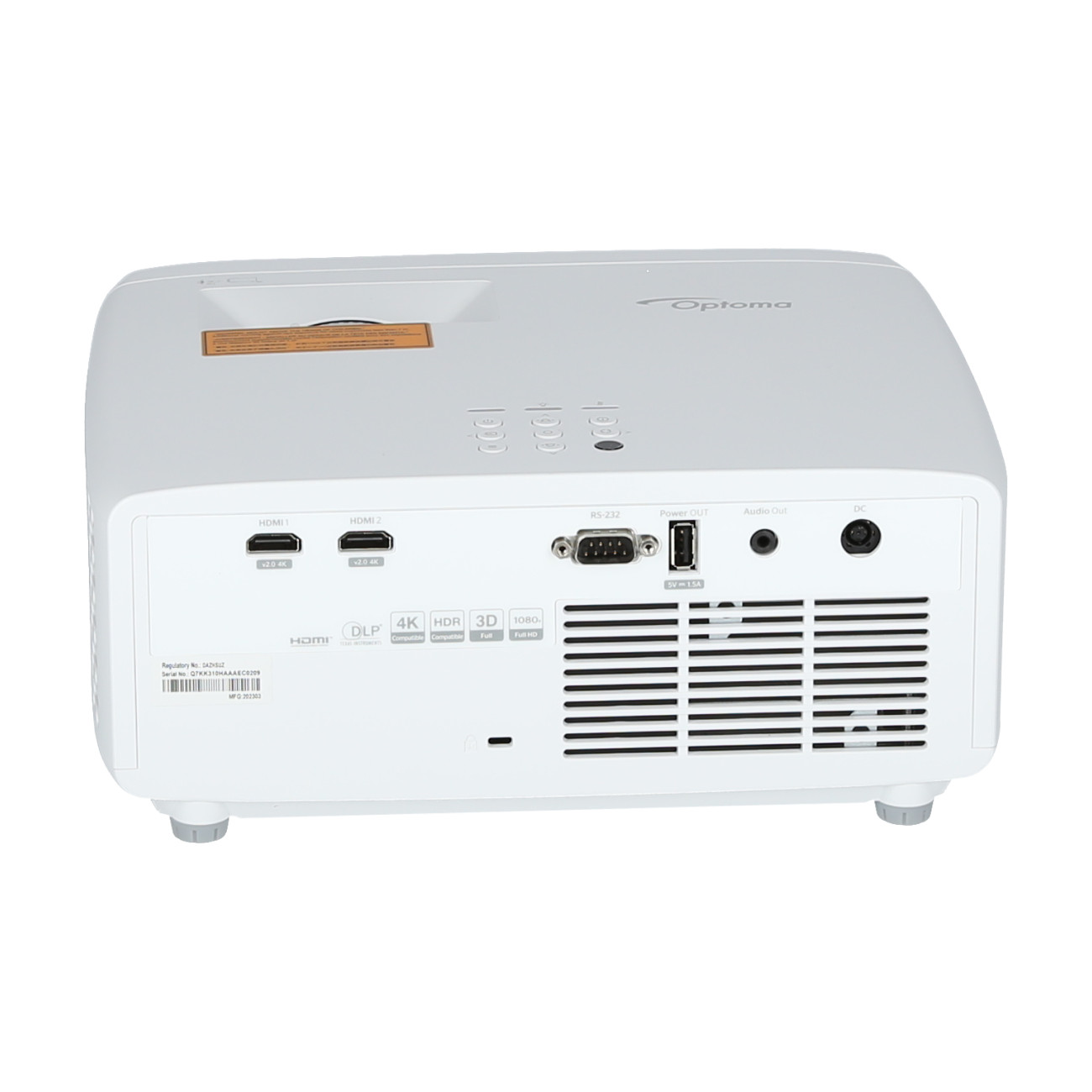 Optoma-ZH350-Full-HD-Beamer-mit-3600-Lumen-energiesparendem-Betrieb-und-Hochformatprojektion-fur-Digital-Signage-Demoware-Gold