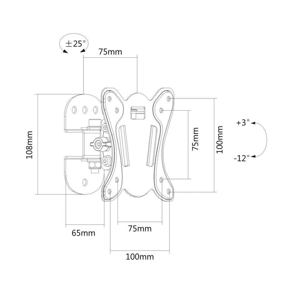 Purelink-PM-FM10-100-PureMounts-TV-Halterung-schwenkbar-Vesa-100