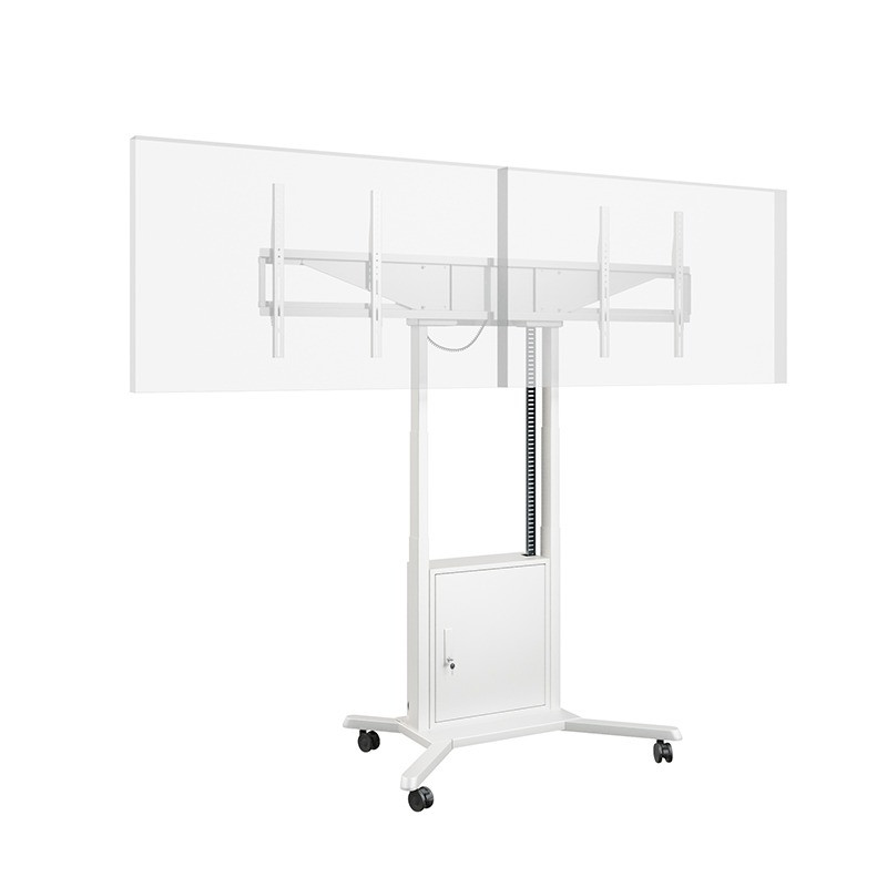 Hagor-HP-Twin-Lift-M-DW-mobiel-elektrisch-gemotoriseerd-in-hoogte-verstelbaar-liftsysteem-voor-twee-displays-naast-elkaar-side-by-side