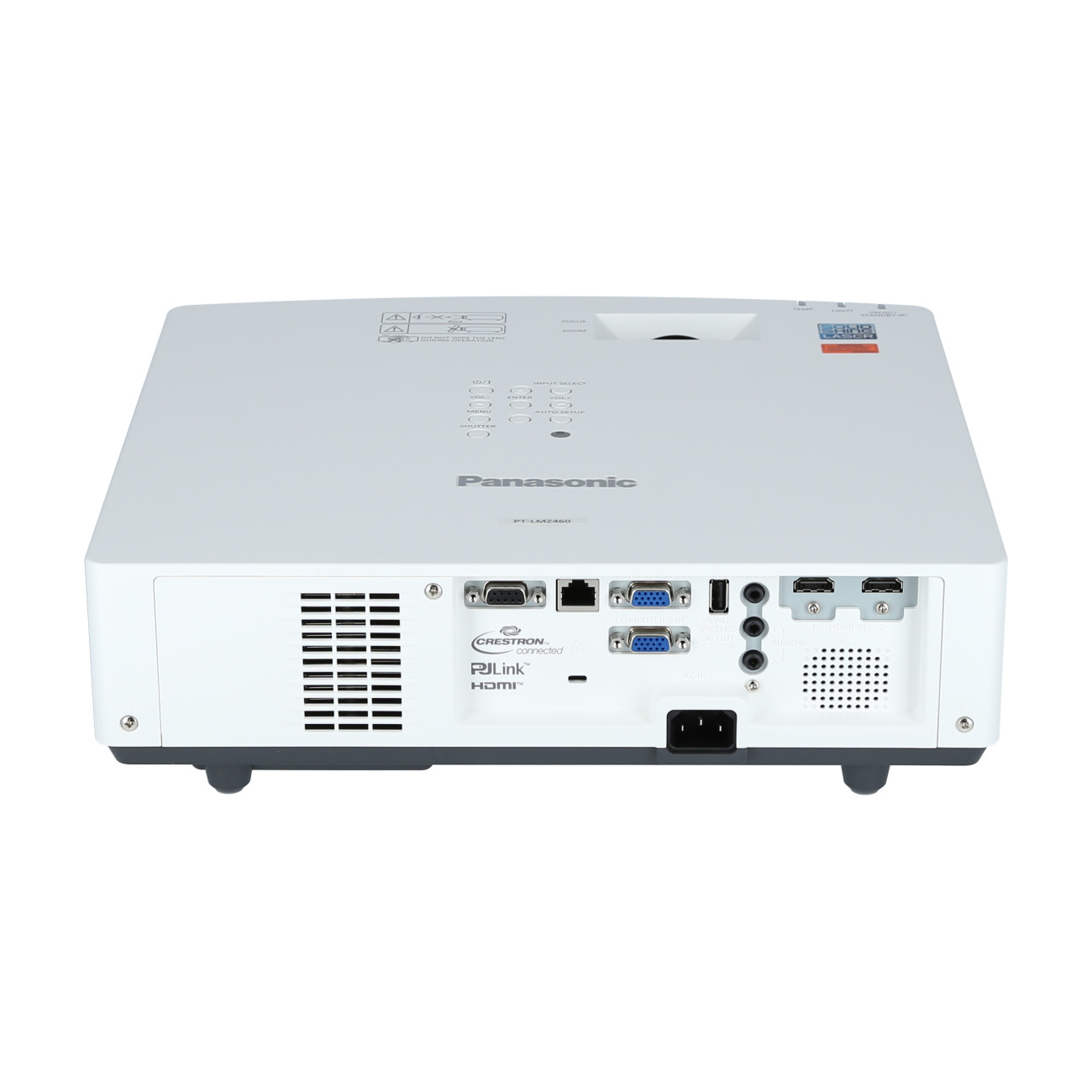Panasonic-PT-LMZ460EJ-Beamer-mit-4600-Lumen-WUXGA-Auflosung-und-kompakter-Bauweise-fur-Besprechungsraume-Demoware-Platin