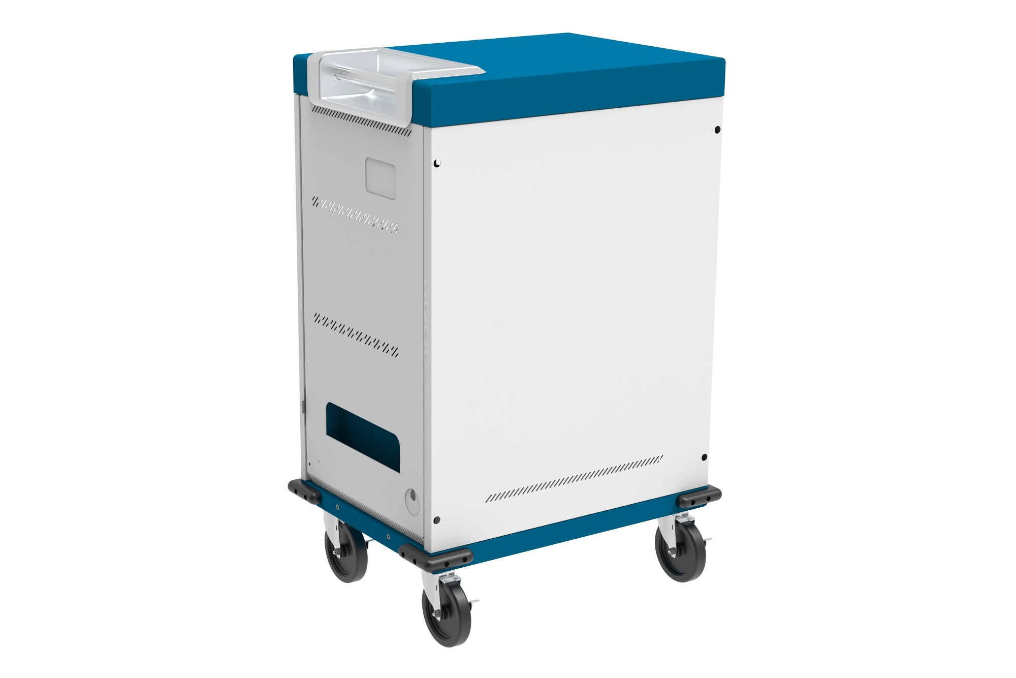 GEMMA-T32C-Ladewagen-fur-32-Gerate-USB-C-18W-pro-Port-weiss-blau