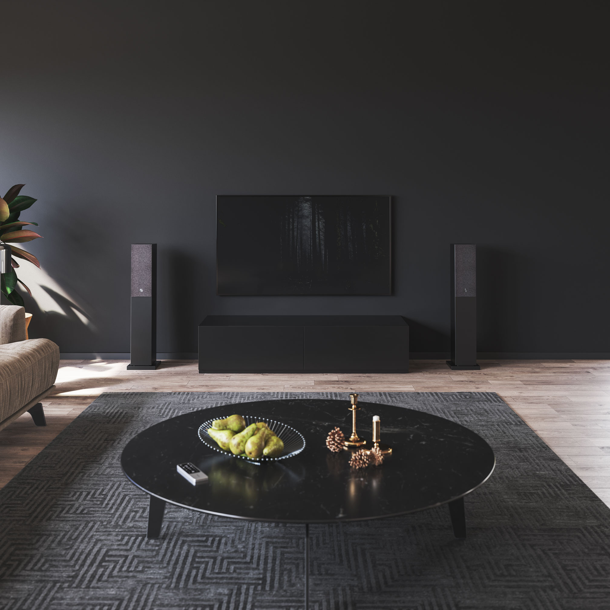 Audio-Pro-A38-W-drahtloser-Multiroom-Standlautsprecher-in-Schwarz