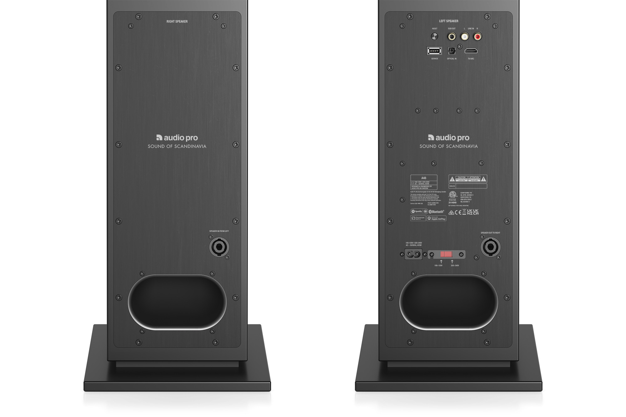 Audio-Pro-A48-W-Wireless-Multiroom-Standlautsprecher-in-Schwarz