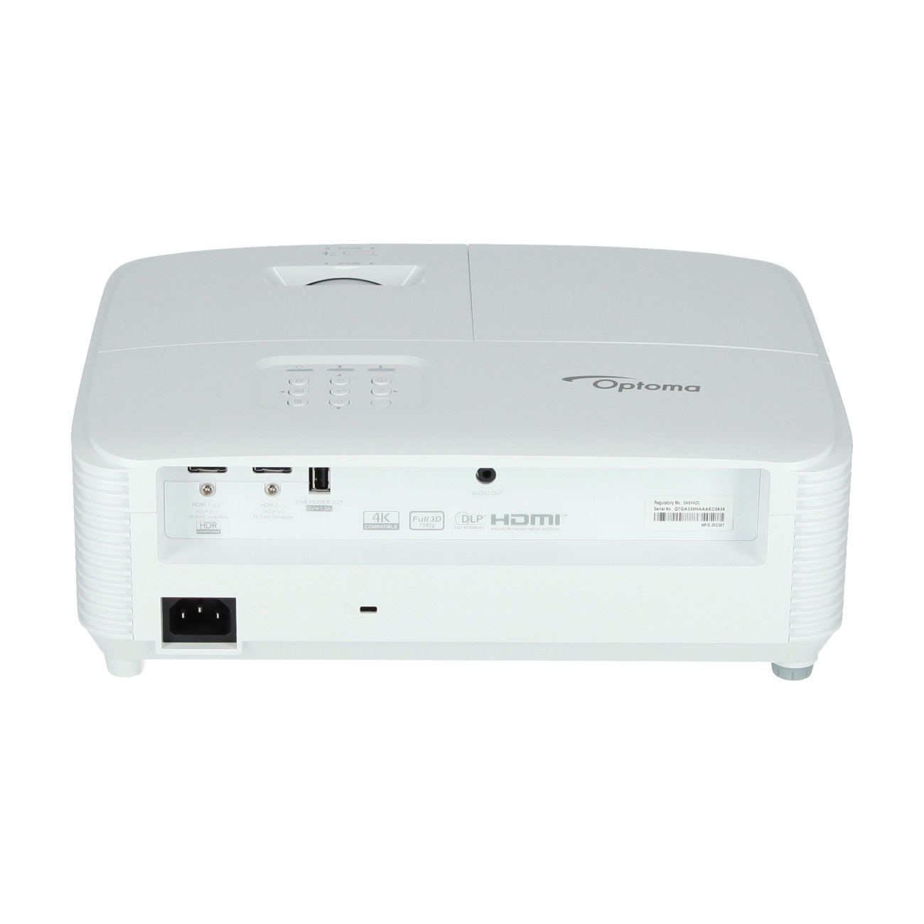 Optoma-HD30LV-Full-HD-Beamer-mit-brillanten-Farben-und-4500-Lumen-fur-vielseitiges-Entertainment-Demoware-Silber