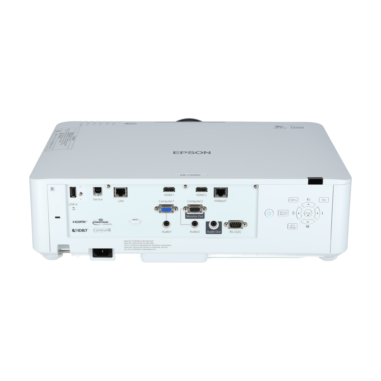 Epson-EB-L520U-Beamer-mit-5200-Lumen-Geometriekorrektur-und-Miracast-Streaming-fur-Prasentationen-und-Konferenzen-Demoware-Gold