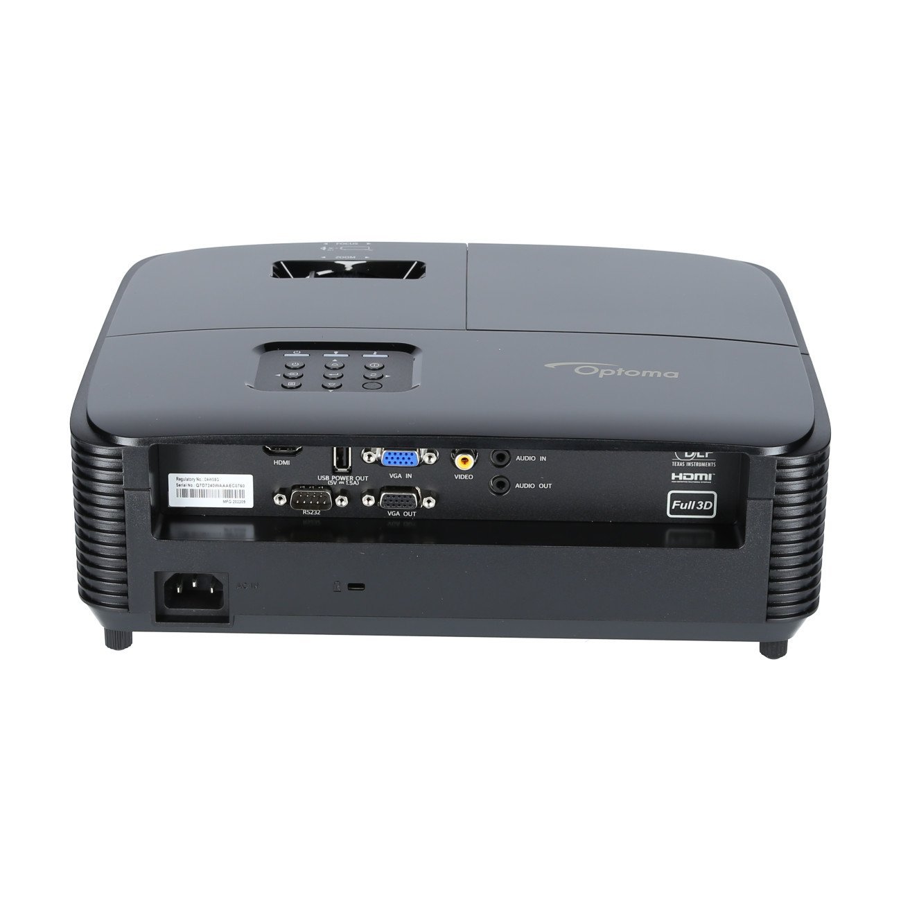 Optoma-W371-Beamer-mit-3700-Lumen-satten-Farben-und-hohem-Kontrast-fur-Business-Schule-und-Prasentationen-Demoware-Platin