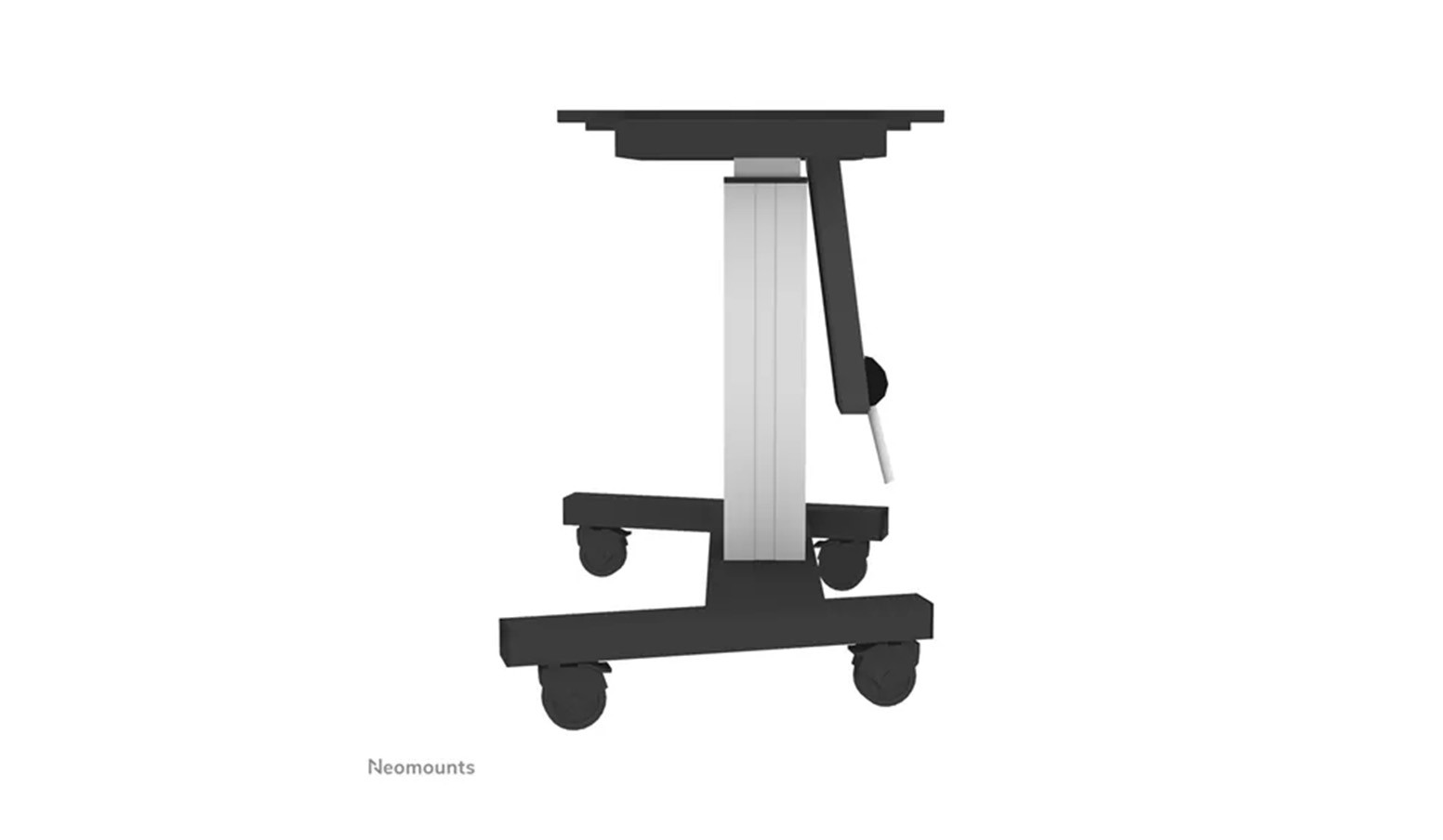 Neomounts-Plasma-M2500T-Trolley-met-gemotoriseerde-hoogteverstelling-voor-42-100-inch-beeldschermen-in-zilverkleur