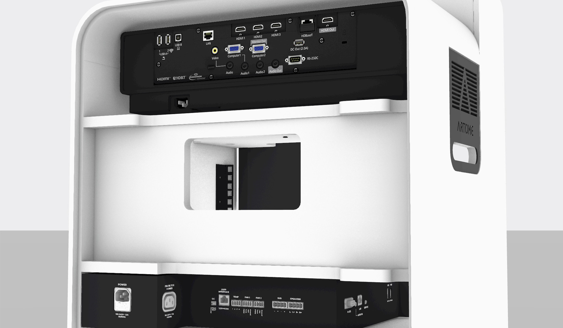 Artome-M10-AV-Medienmobel-mit-integriertem-Soundsystem-und-flexibler-Projektoraufnahme-fur-grosse-Umgebungen-in-schwarz