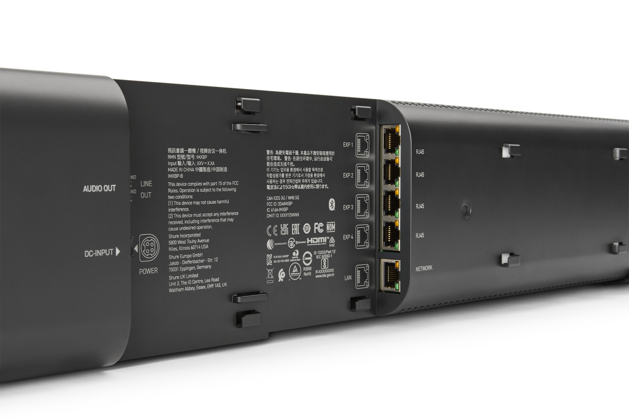 SHURE-IntelliMix-Bar-Pro-Kit-All-in-One-Videobar-mit-Touchpanel-fur-grosse-Raume-in-weiss