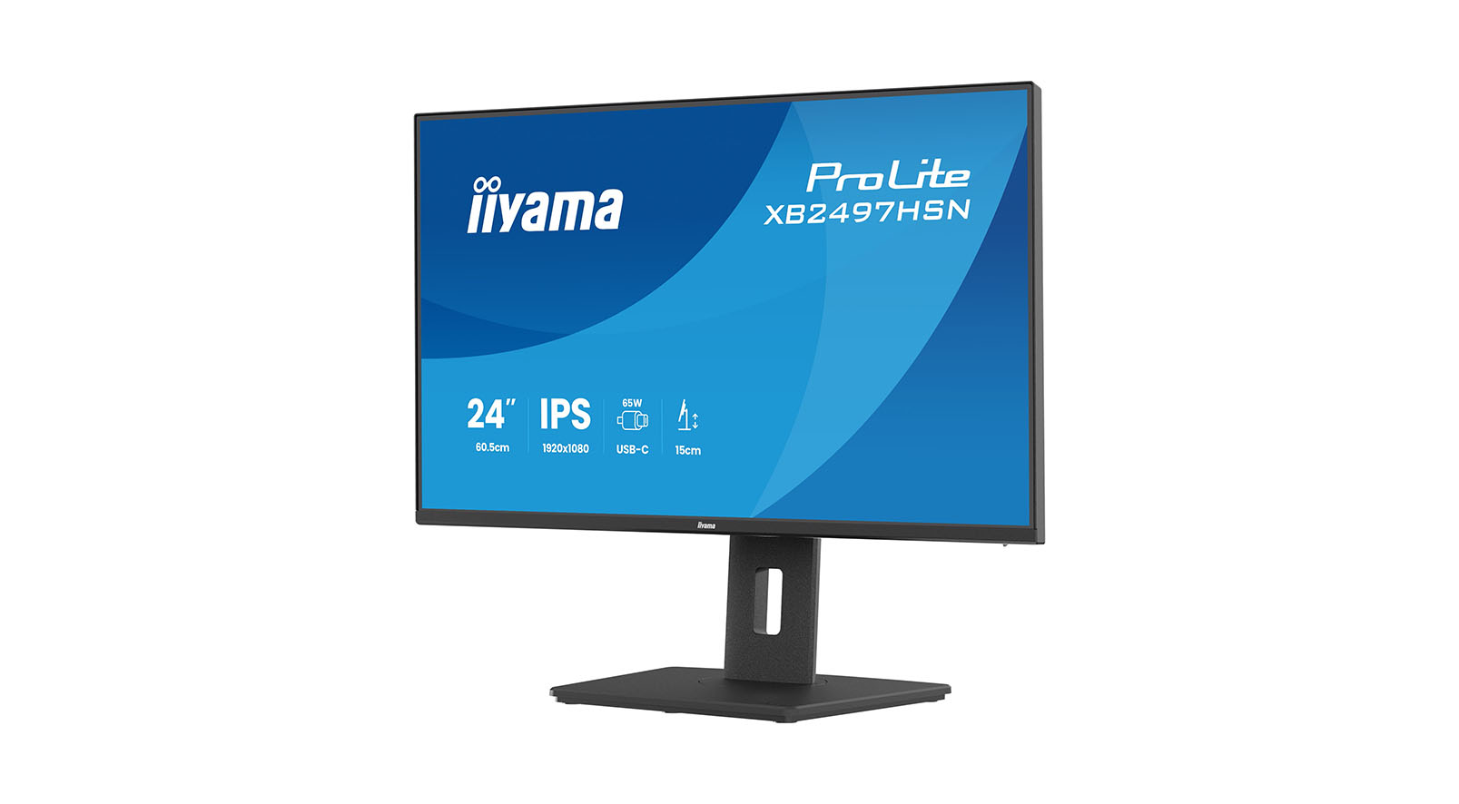 iiyama-ProLite-XB2497HSN-B1-23-8-inch-monitor-met-IPS-schermtechnologie-USB-C-dock-RJ45-poort-LAN-en-ergonomische-voet