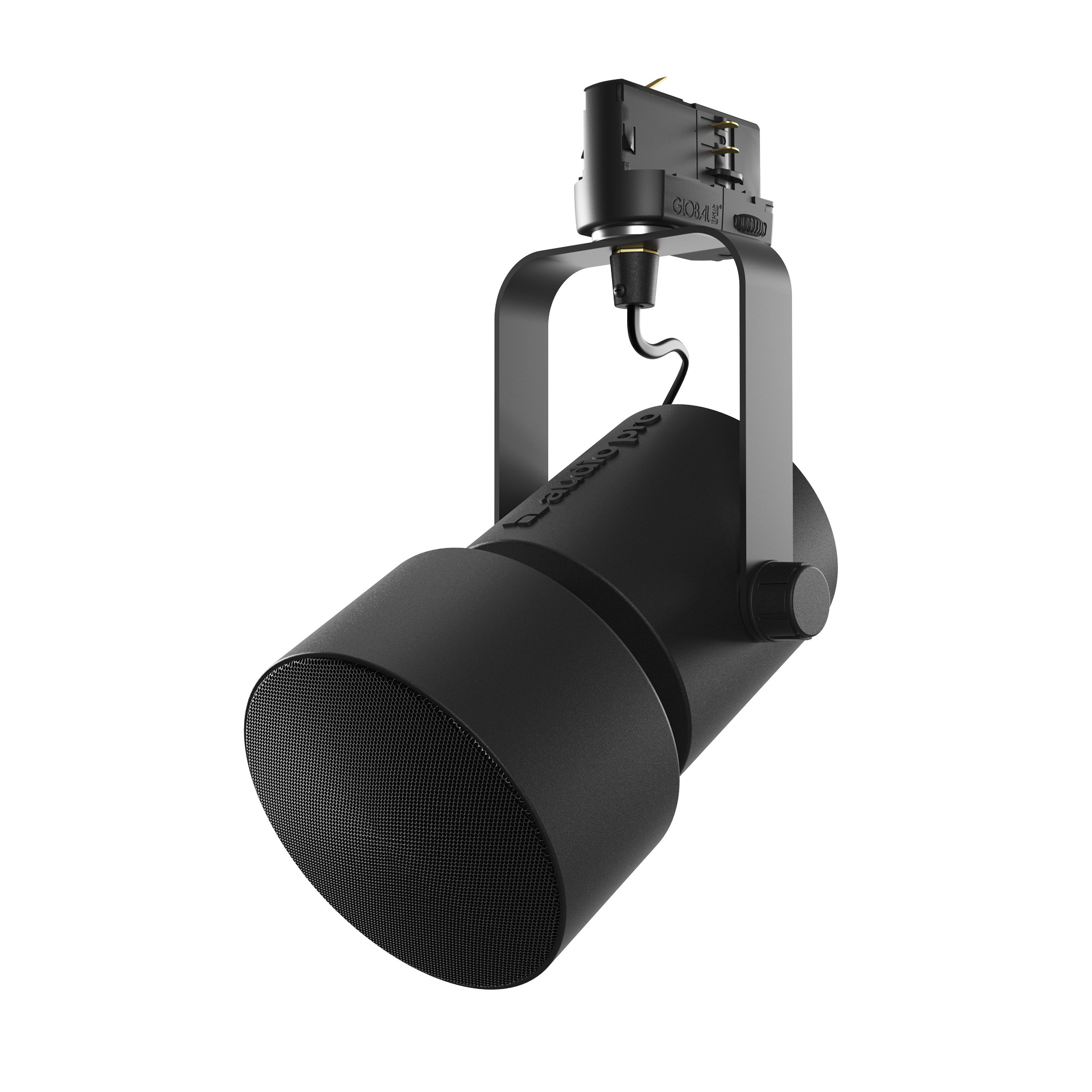 AudioPro-Business-SP-1-Kabelloser-Aktivlautsprecher-fur-Lichtschienen-mit-DSP-DECT-1x12W-1x-2-75-inkl-GA69-Lichtschienenadapter-Montagebugel-analoger-Line-In-schwarz-Demoware