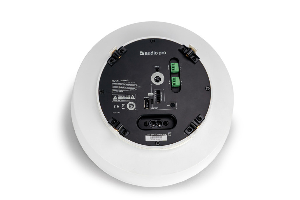 AudioPro-Business-SPW-5-Kabelloser-aktiver-Aufbaulautsprecher-mit-DSP-DECT-IPX4-2x25W-1x4-1x0-75-analoger-Line-In-weiss-Demoware