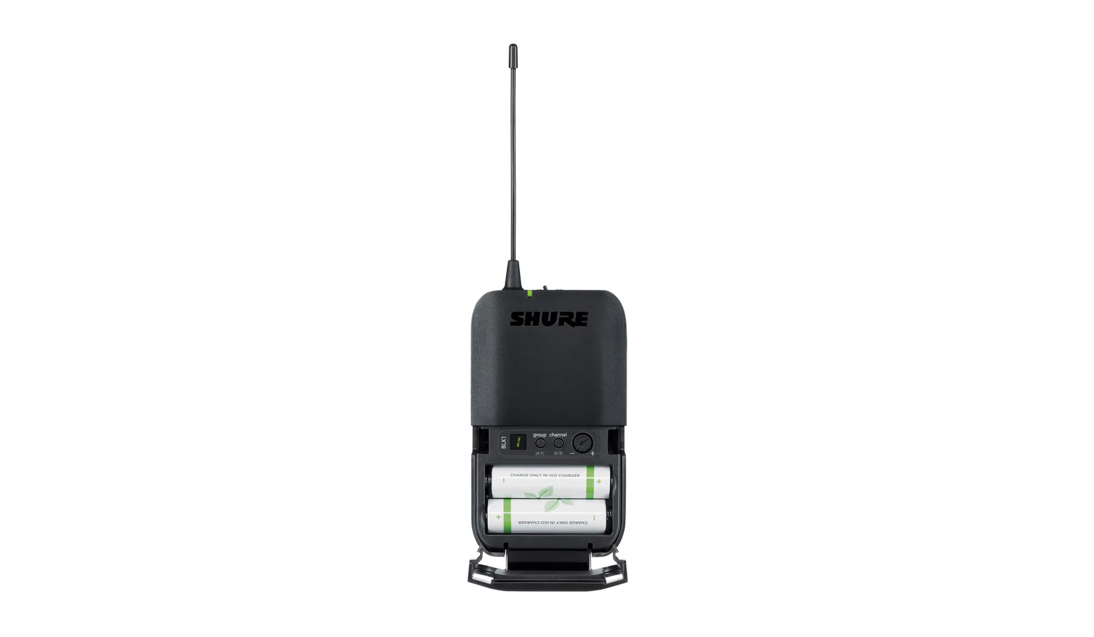Shure-BLX1288-MX53-Combo-Funksystem-mit-SM58-MX153-Ohrbugelmikrofon-und-Doppelempfanger-Frequenzband-K3E