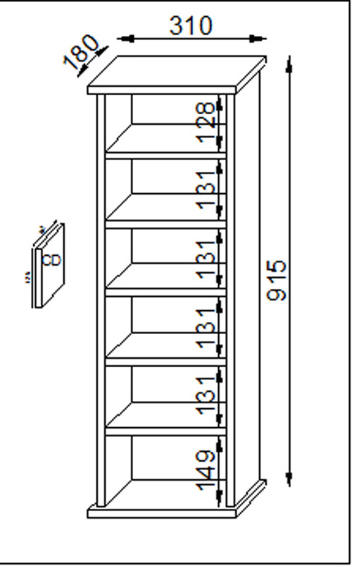 VCM-CD-DVD-Mobel-Vostan-Schrank-Regal-ohne-Glastur-in-7-Farben-Farbe-sonoma-eiche-sagerau