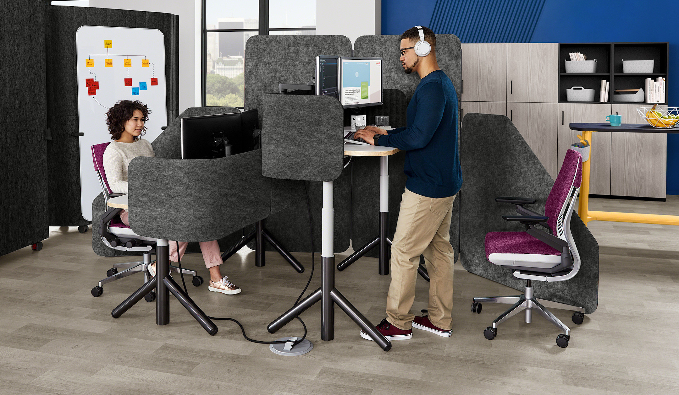 Steelcase-Flex-Screens-Tischtrennwand-magnetischer-und-akustischer-Sichtschutz-fur-offene-Buros